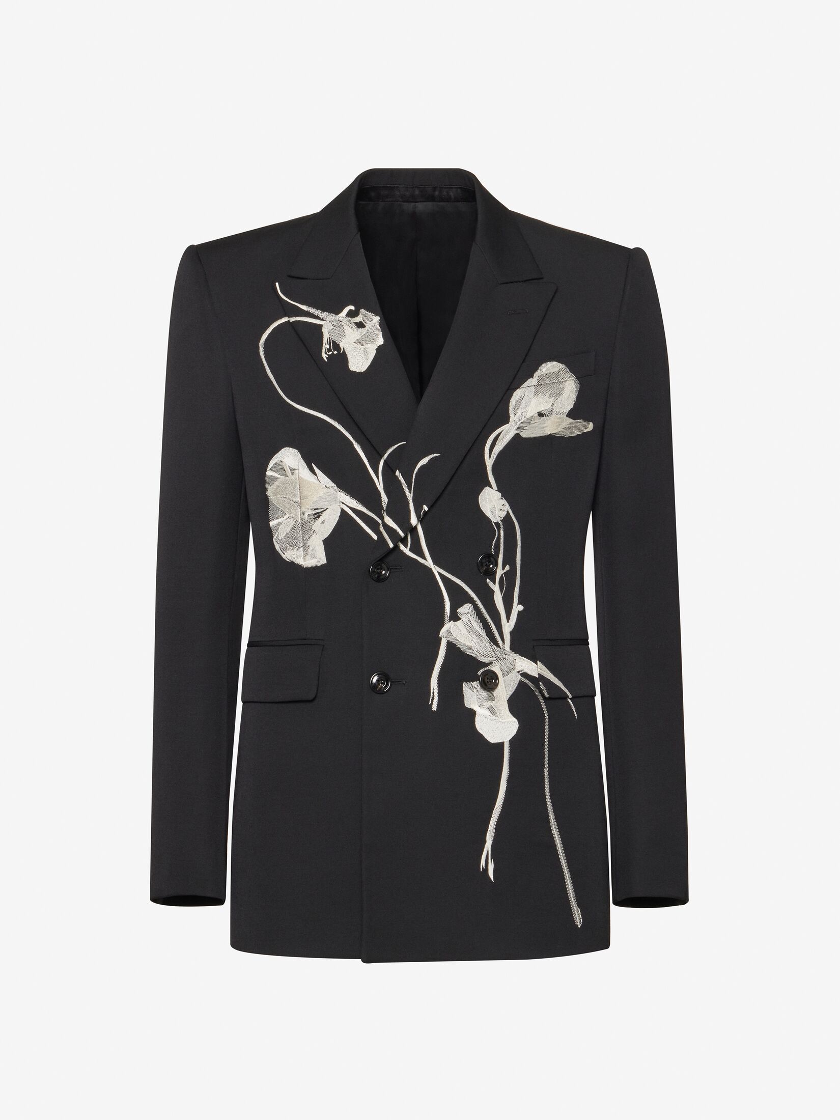 Pressed Flower Double-breasted Jacket