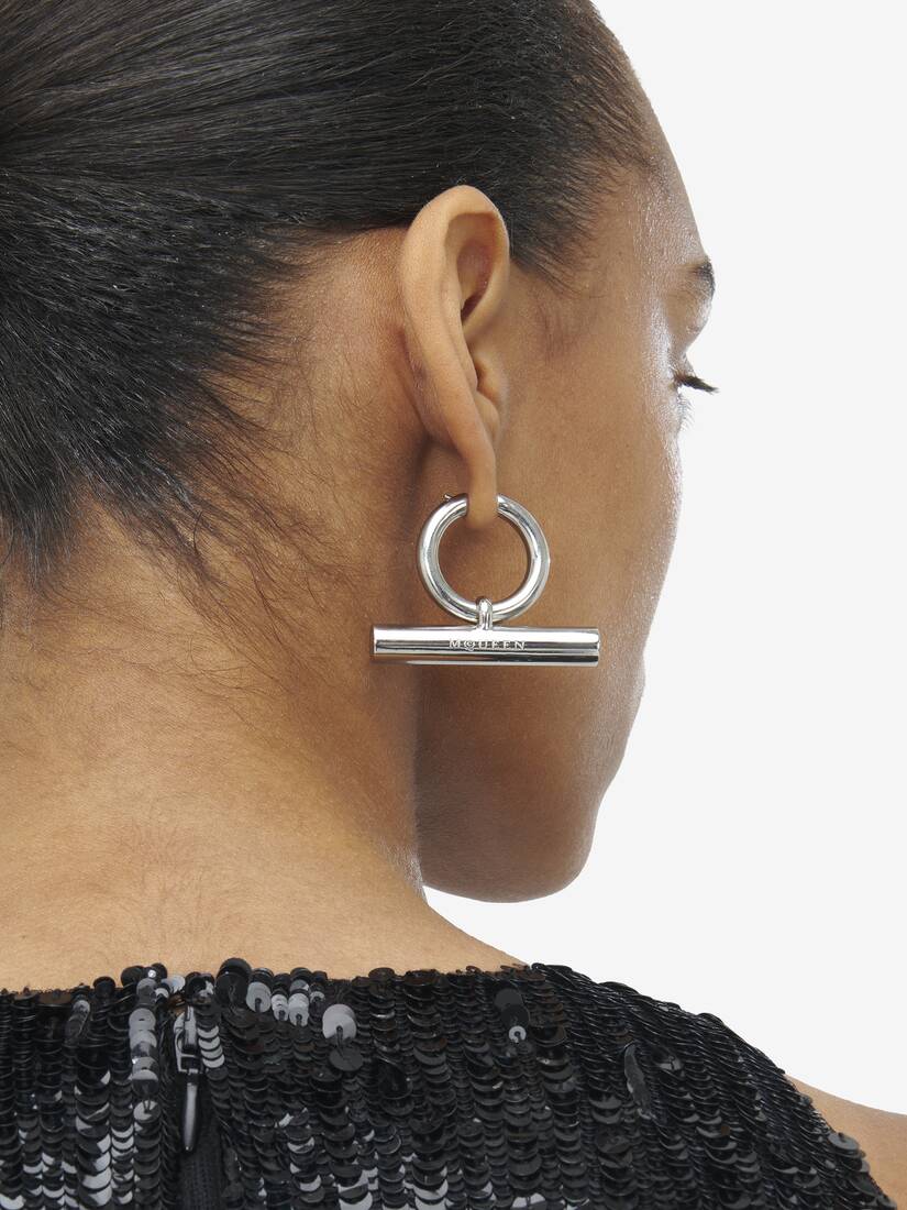 T-Bar Hoop Earrings