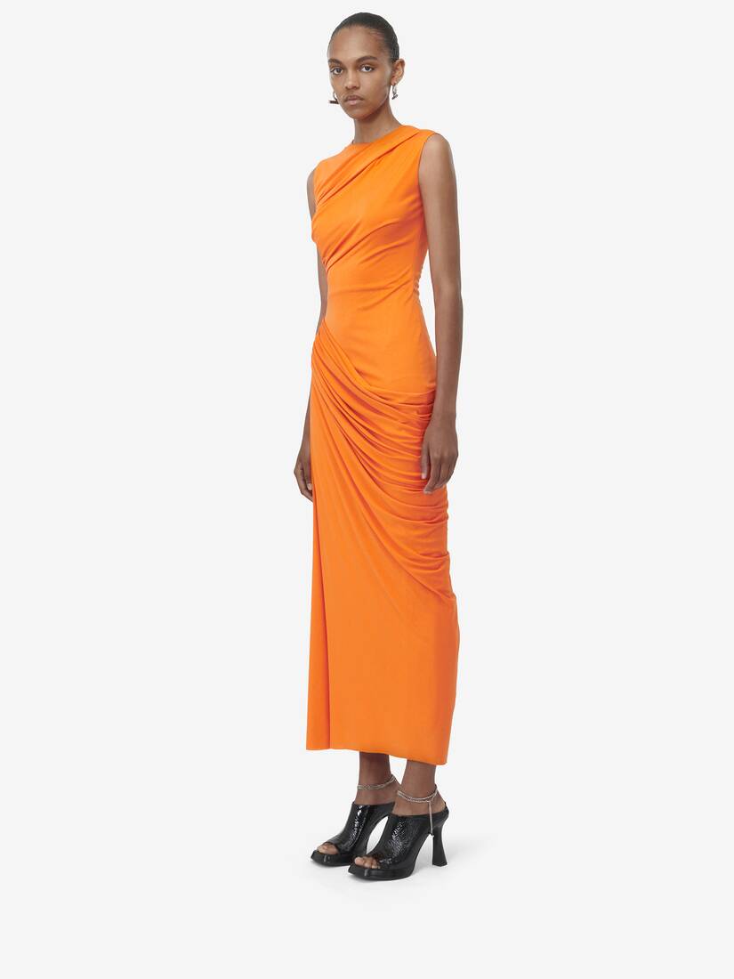 Asymmetric Gathered Dress