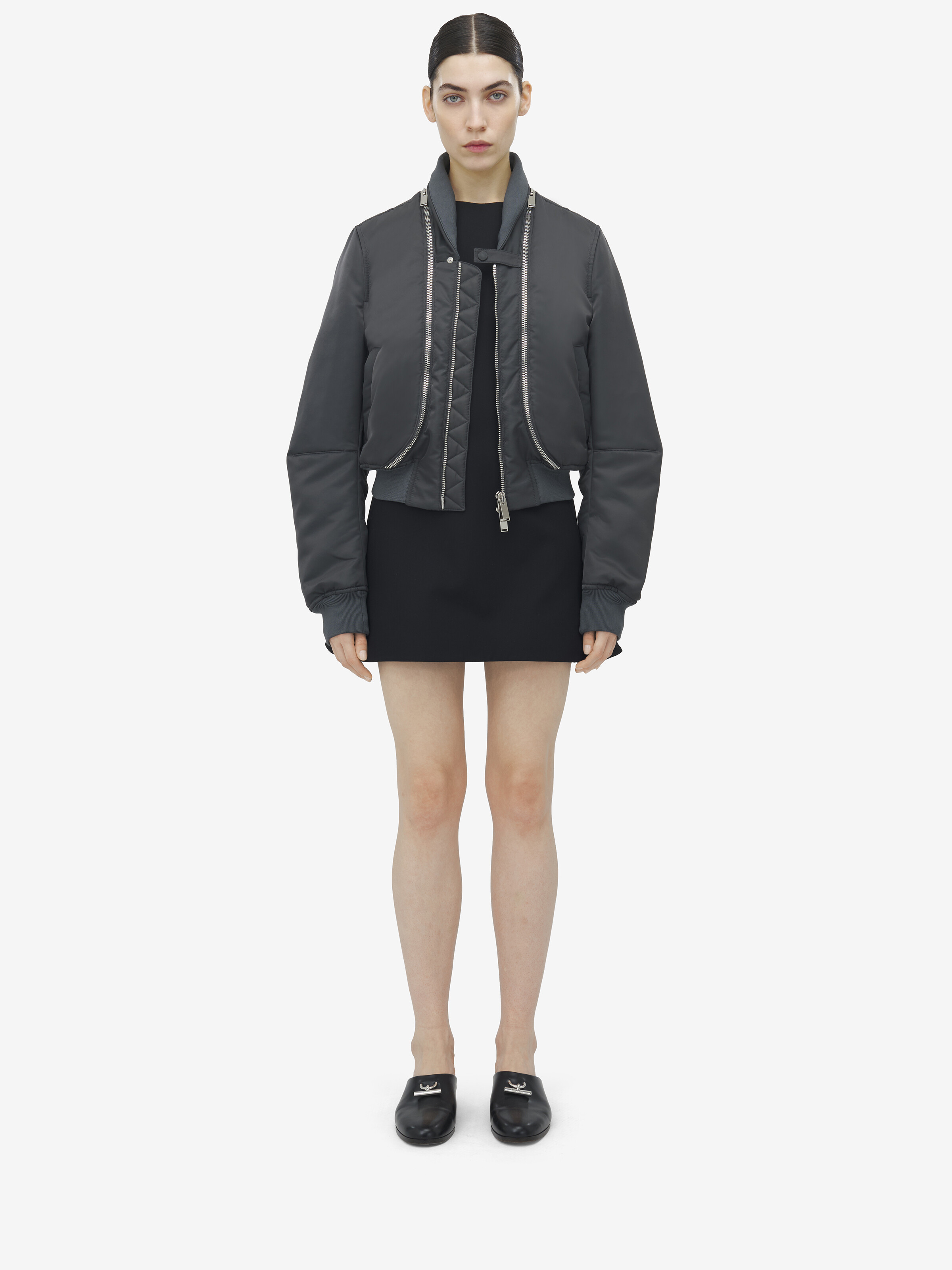 Zip Detail Bomber Jacket