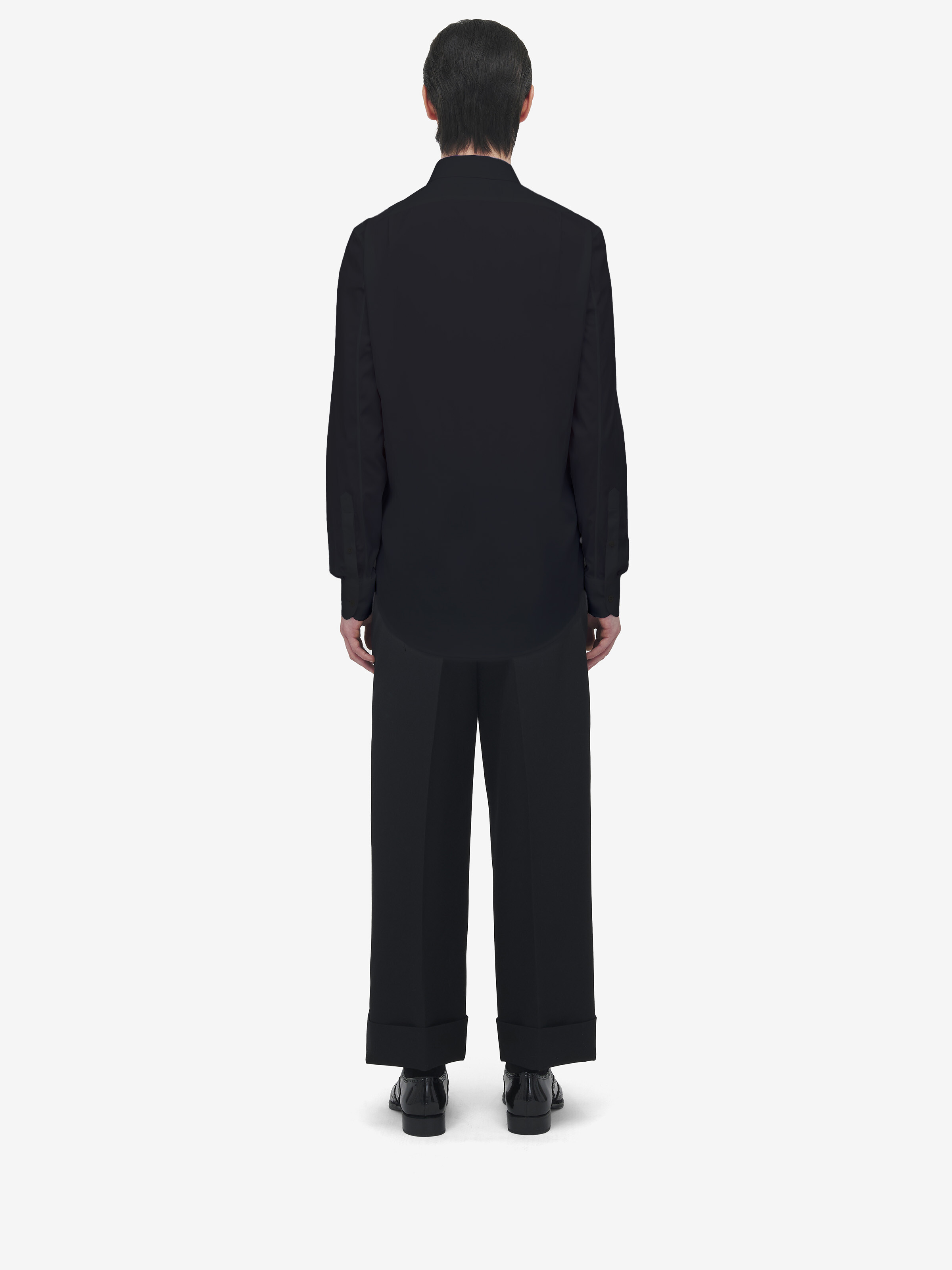 Sailor Tattoo Rose刺绣衬衫 in 100% 棉 | Alexander McQueen - image 4