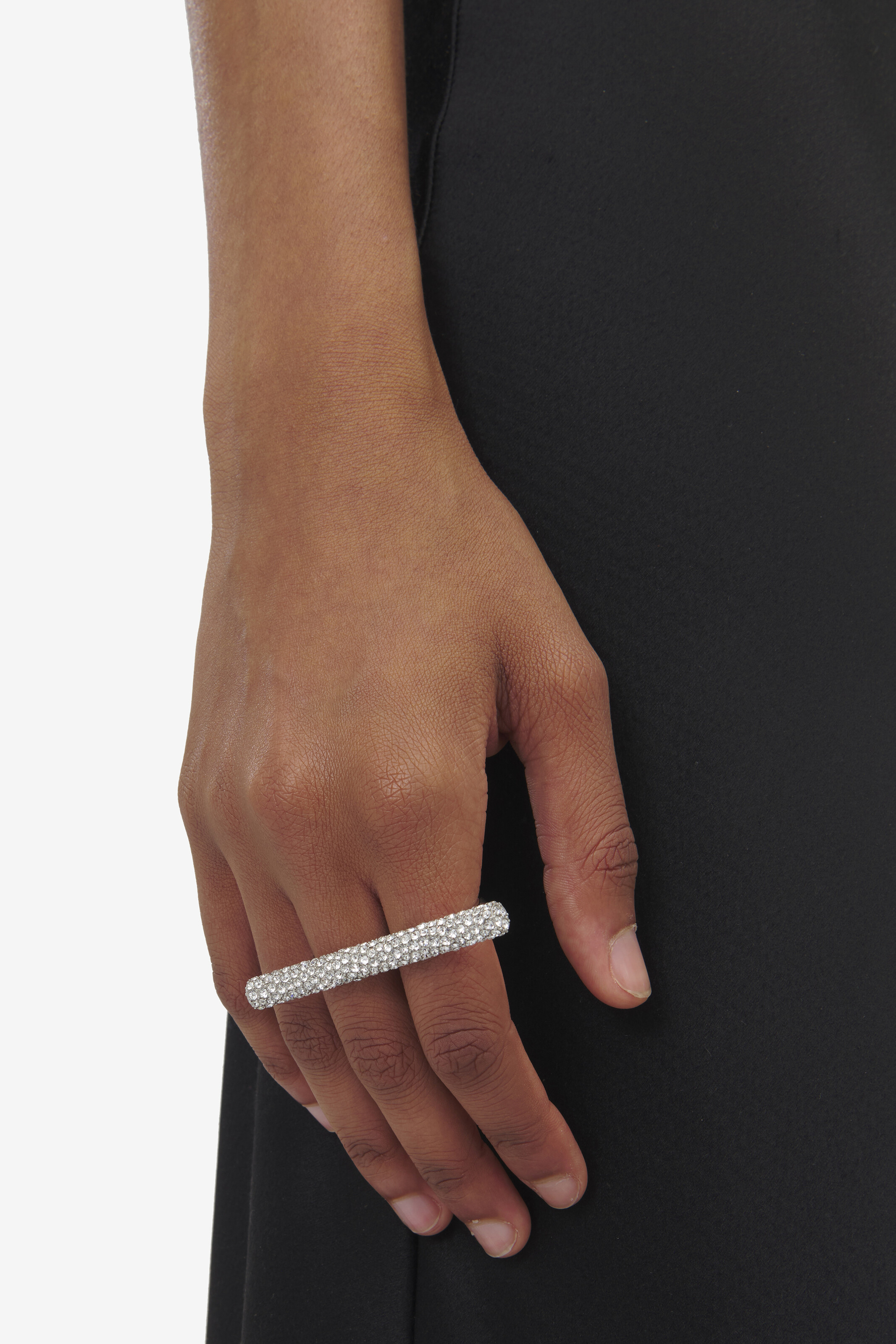 Jewelled T-Bar Double Ring