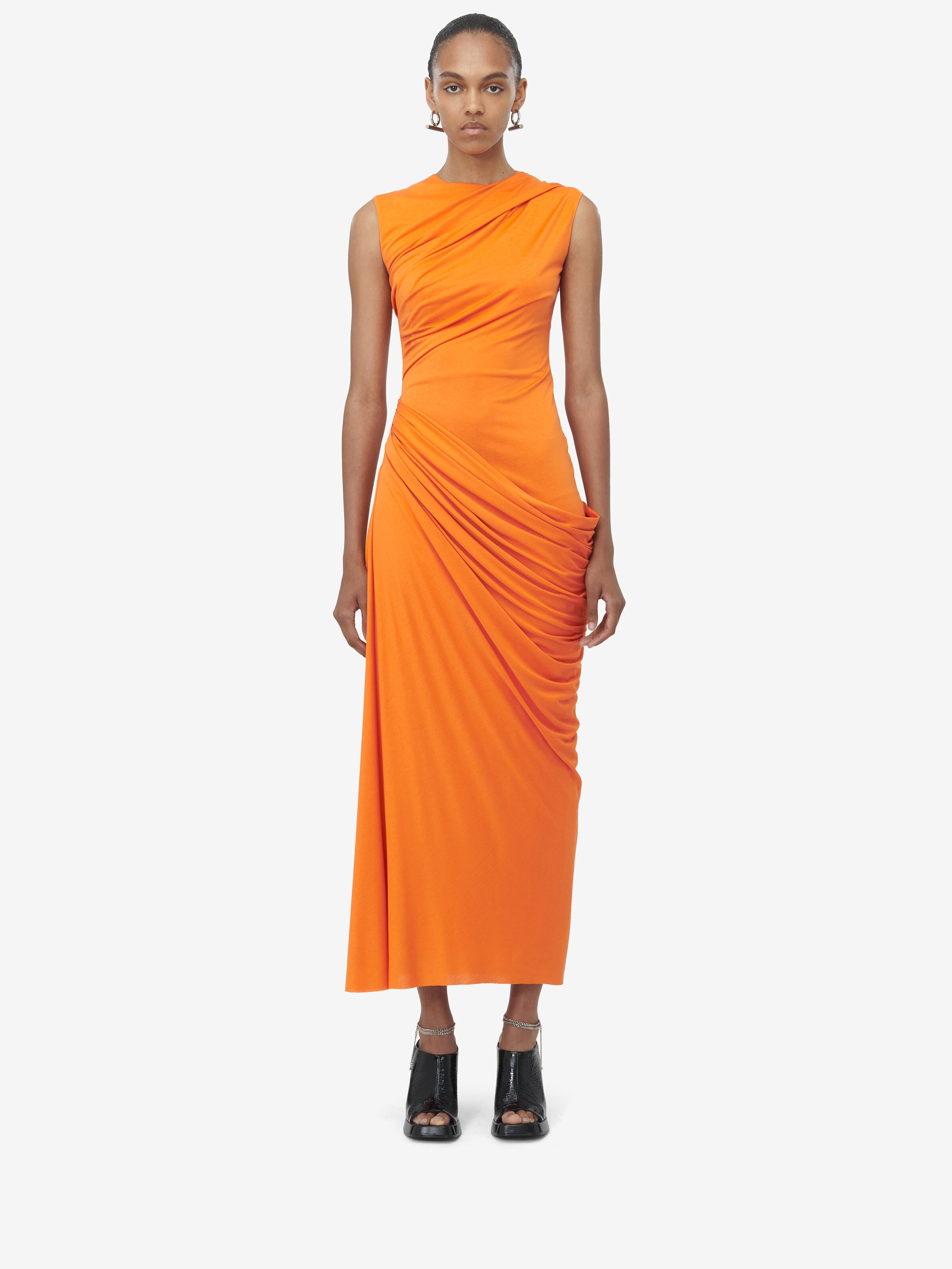 Asymmetric Gathered Dress