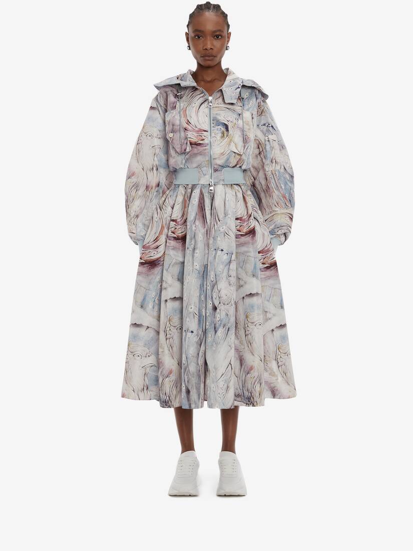 William Blake Dante Print Hooded Bomber