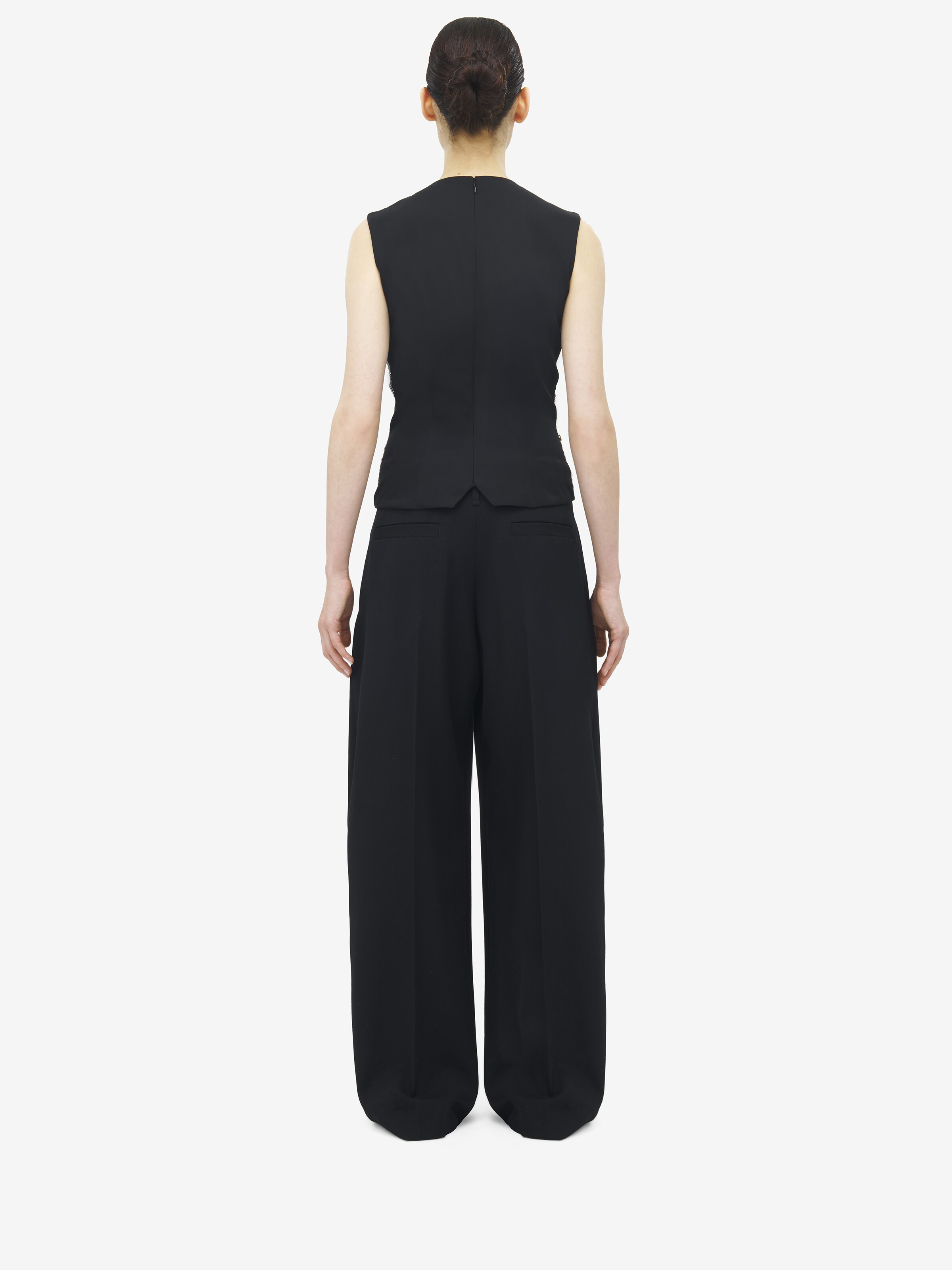 Women's Crystal Stencil Embroidery Top in Silver/Crystal in 72% Wool, 28% Viscose | Alexander McQueen - image 4