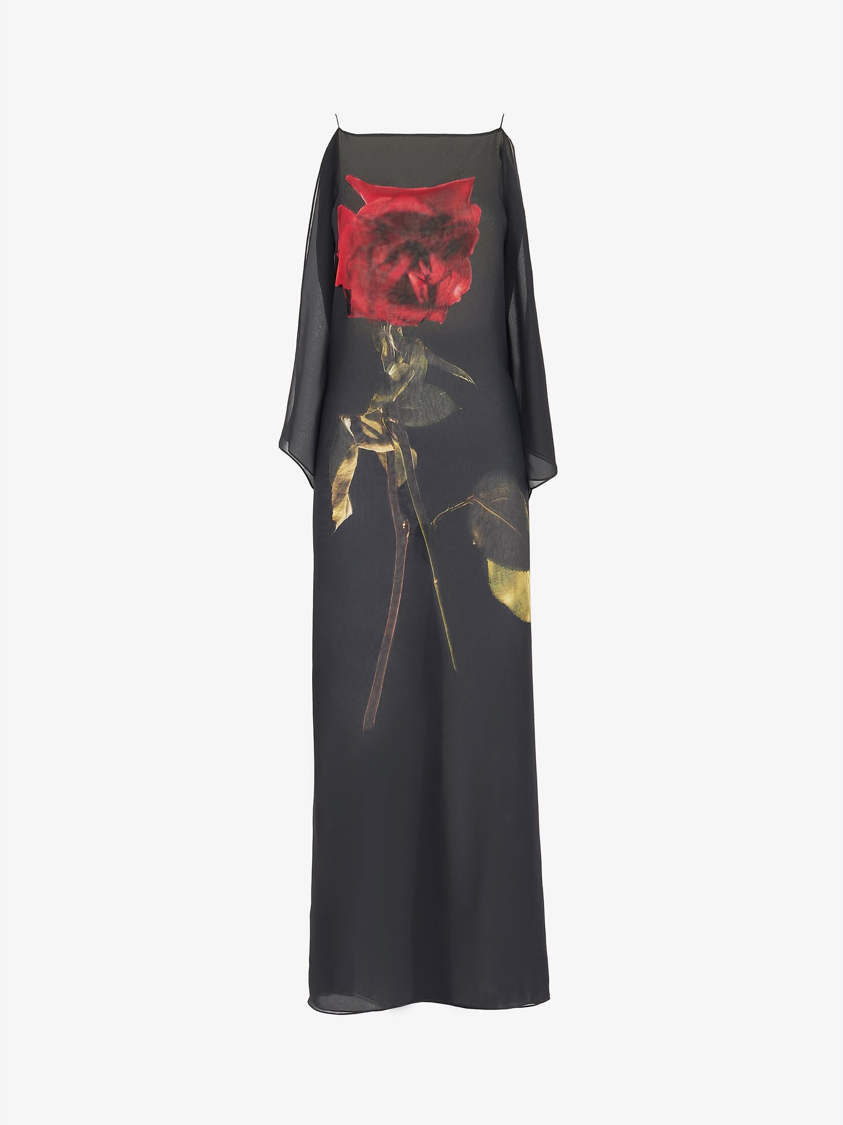 Abito sottoveste Shadow Rose in chiffon