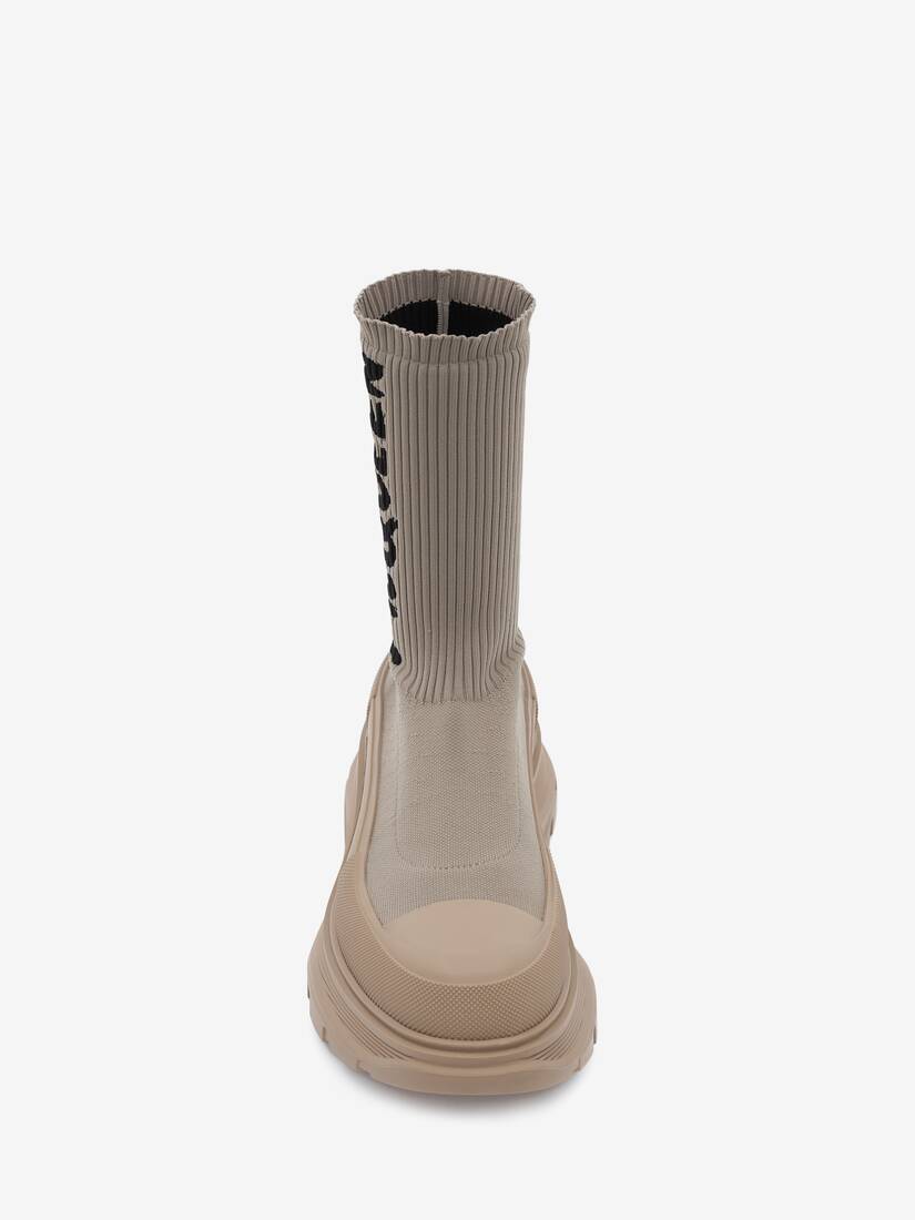 McQueen Graffiti Knit Tread Slick Boot