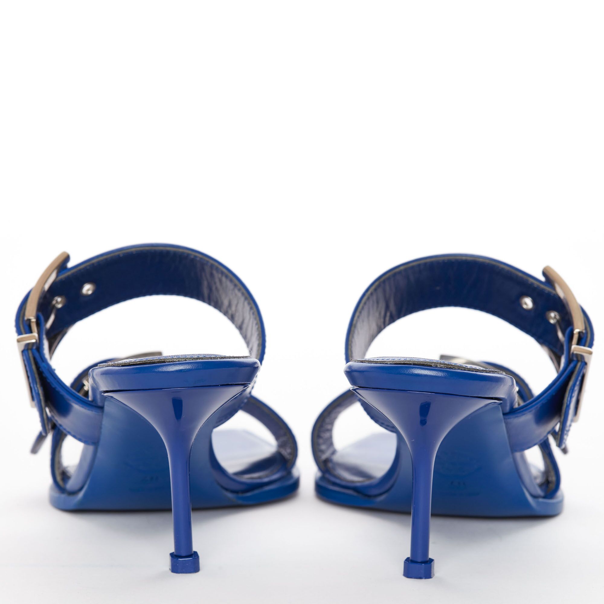 Buckle sandals da Donna in Blu Elettrico in Calf leather | Alexander McQueen - image 3