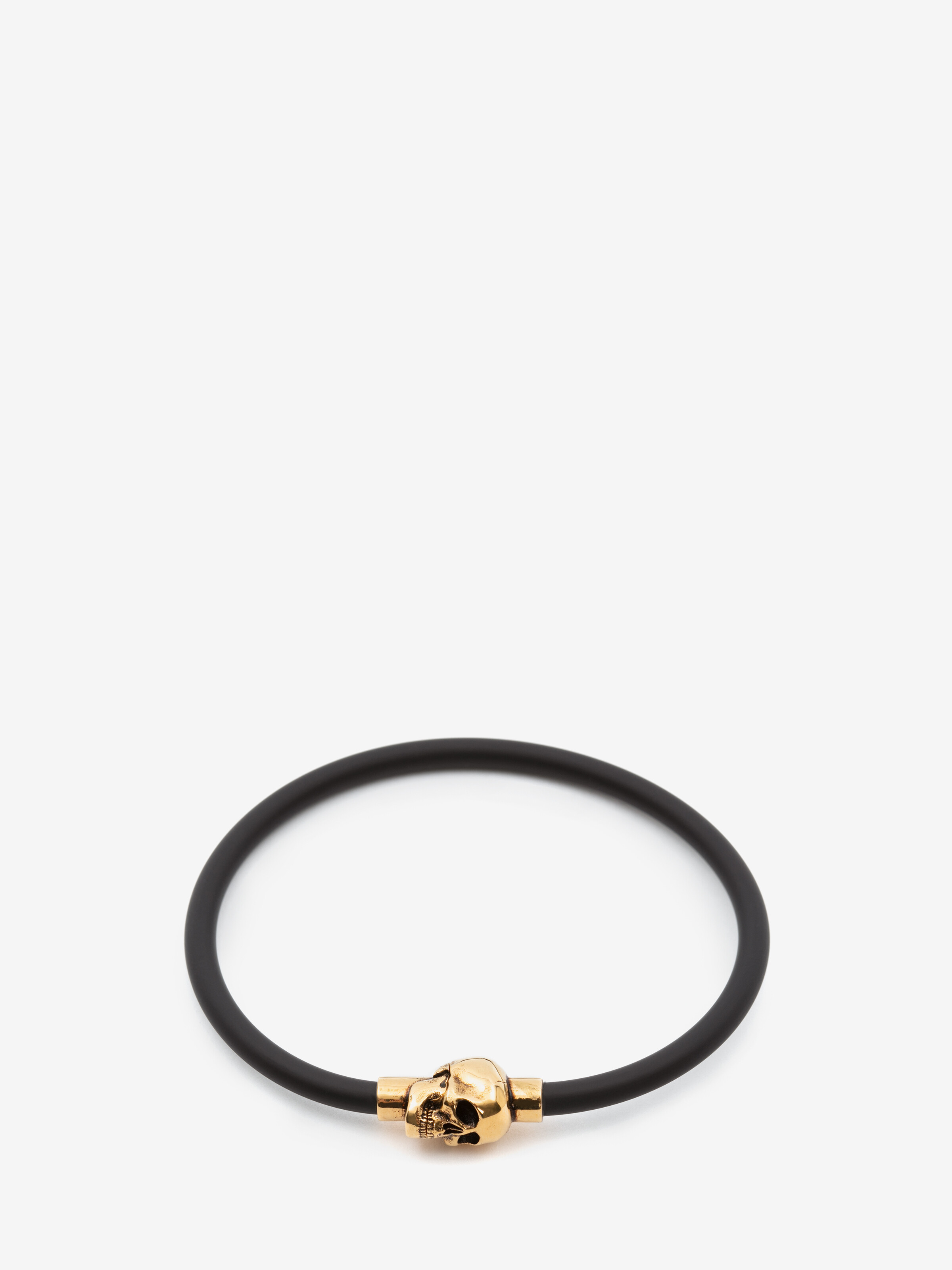 ALEXANDER MCQUEEN RUBBER CORD SKULL BRACELET