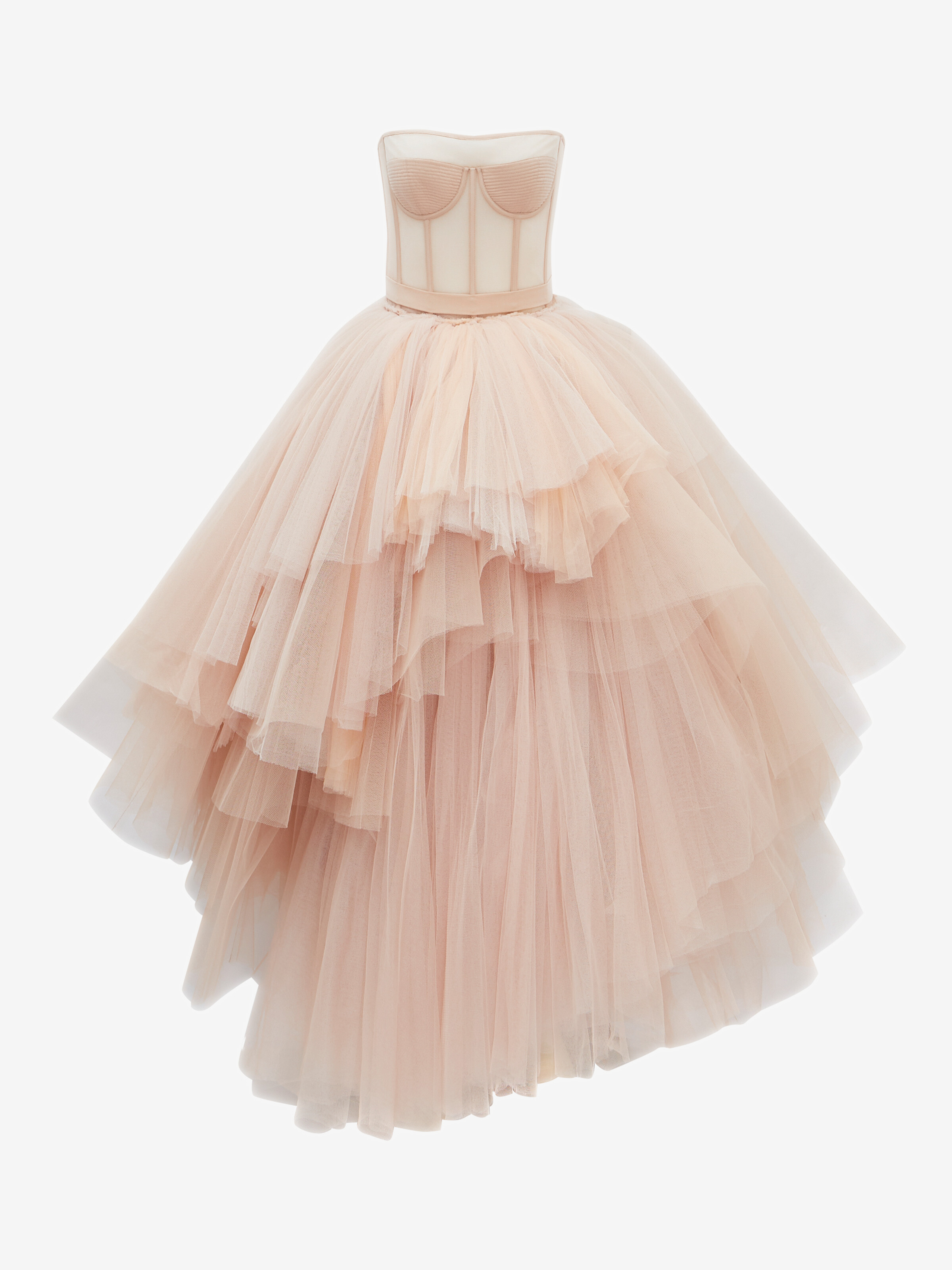 alexander mcqueen pink corset dress 2004 Alexander McQueen Runway Pink Silk Bustier Bias-Cut Dress w/ Tags
