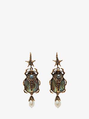 Beetle Jewelled Earrings