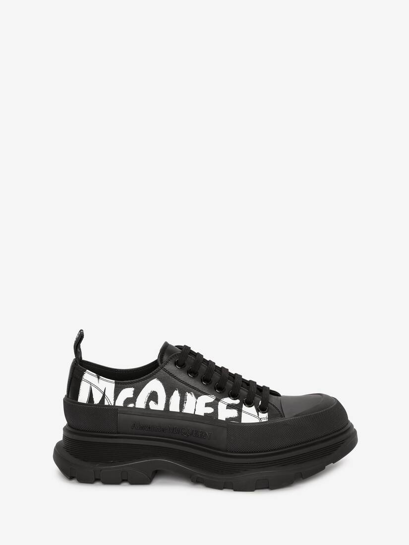 Alexander McQueen Graffiti Oversized Sneaker in Black