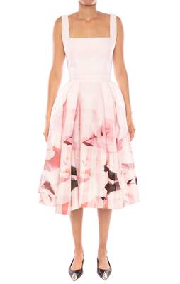 Rose Check Midi Dress