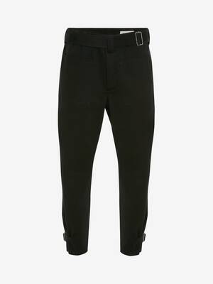 Belted military trousers