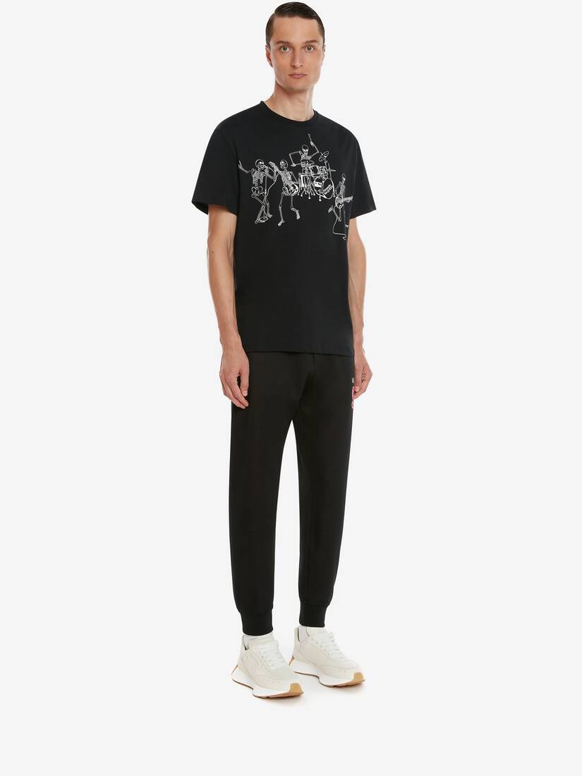 T-Shirt Mit Skelett-Band