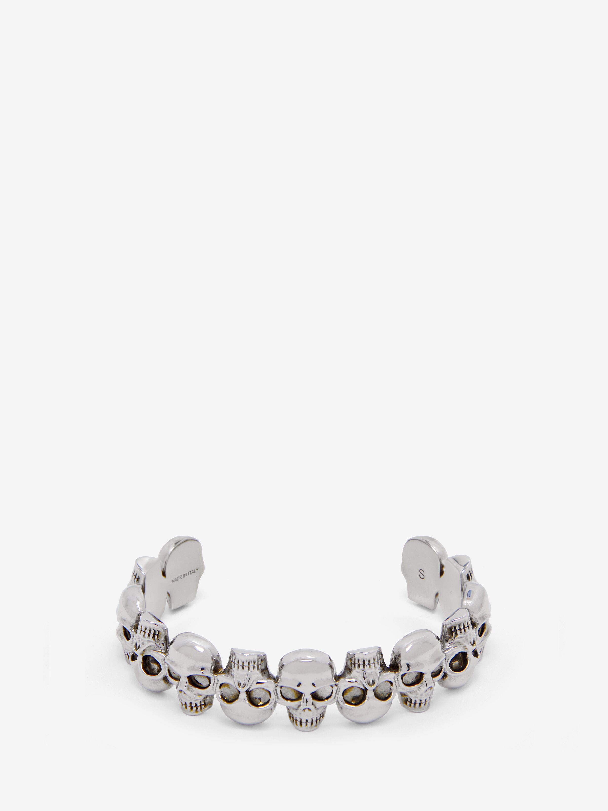 Men's Multi-skull Cuff in Antique Silver in Brass | Alexander McQueen - image 1