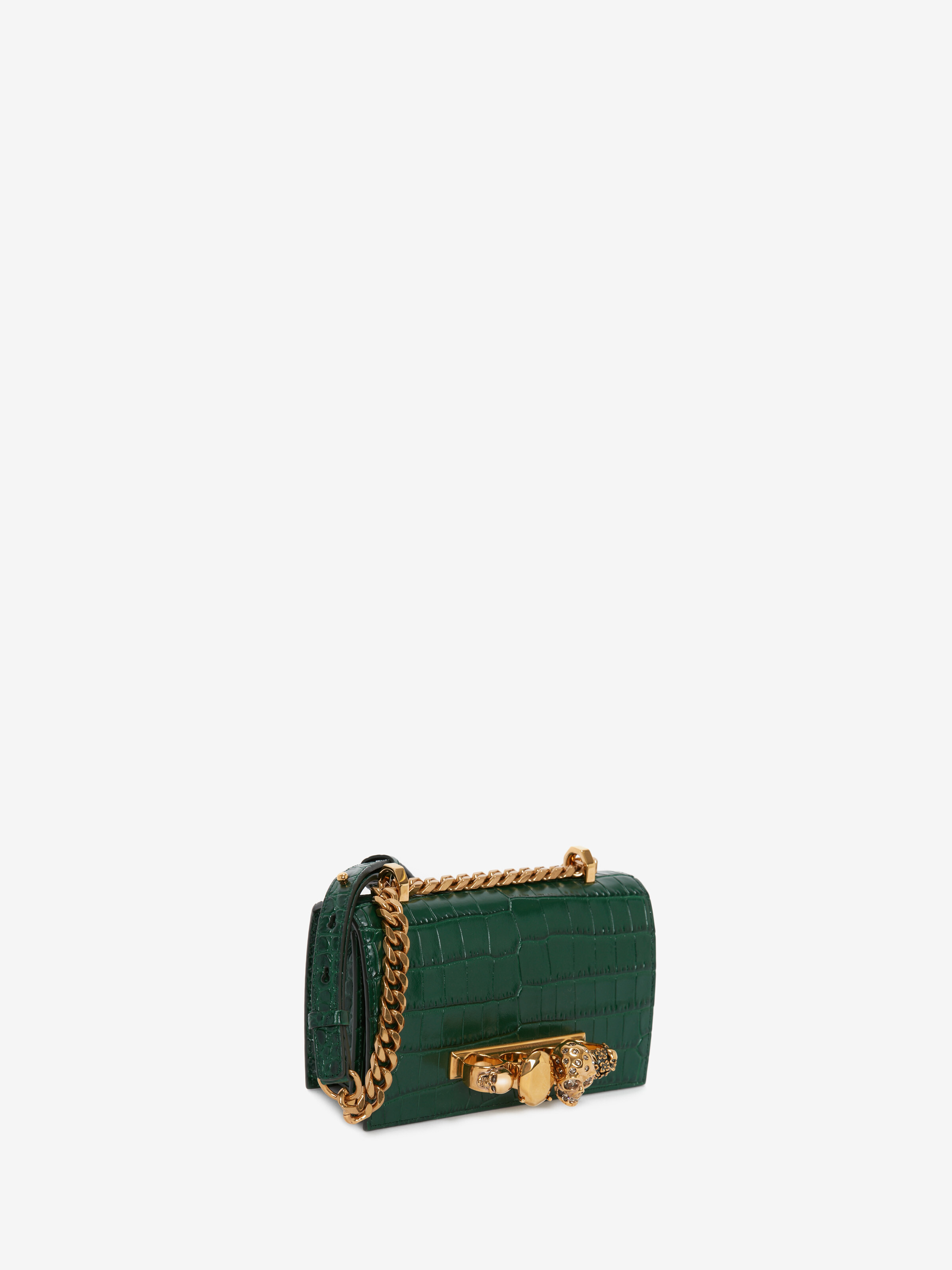 Sac Mini Jewelled Satchel pour Femme en Émeraude in Cuir de veau | Alexander McQueen - image 2