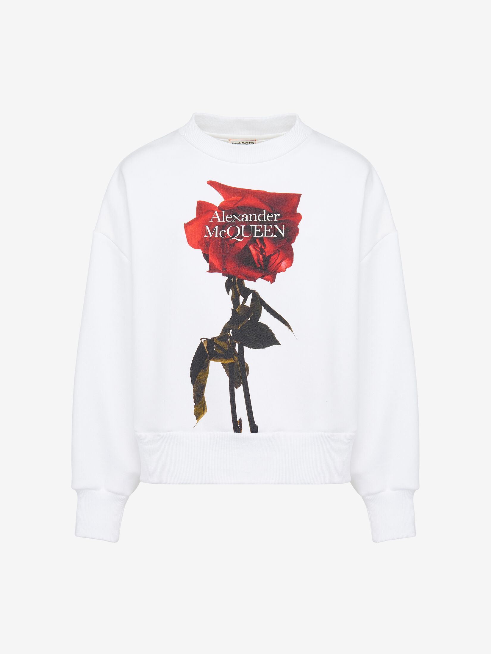 Sweatshirt mit Kokonärmeln und Shadow Rose-Motiv