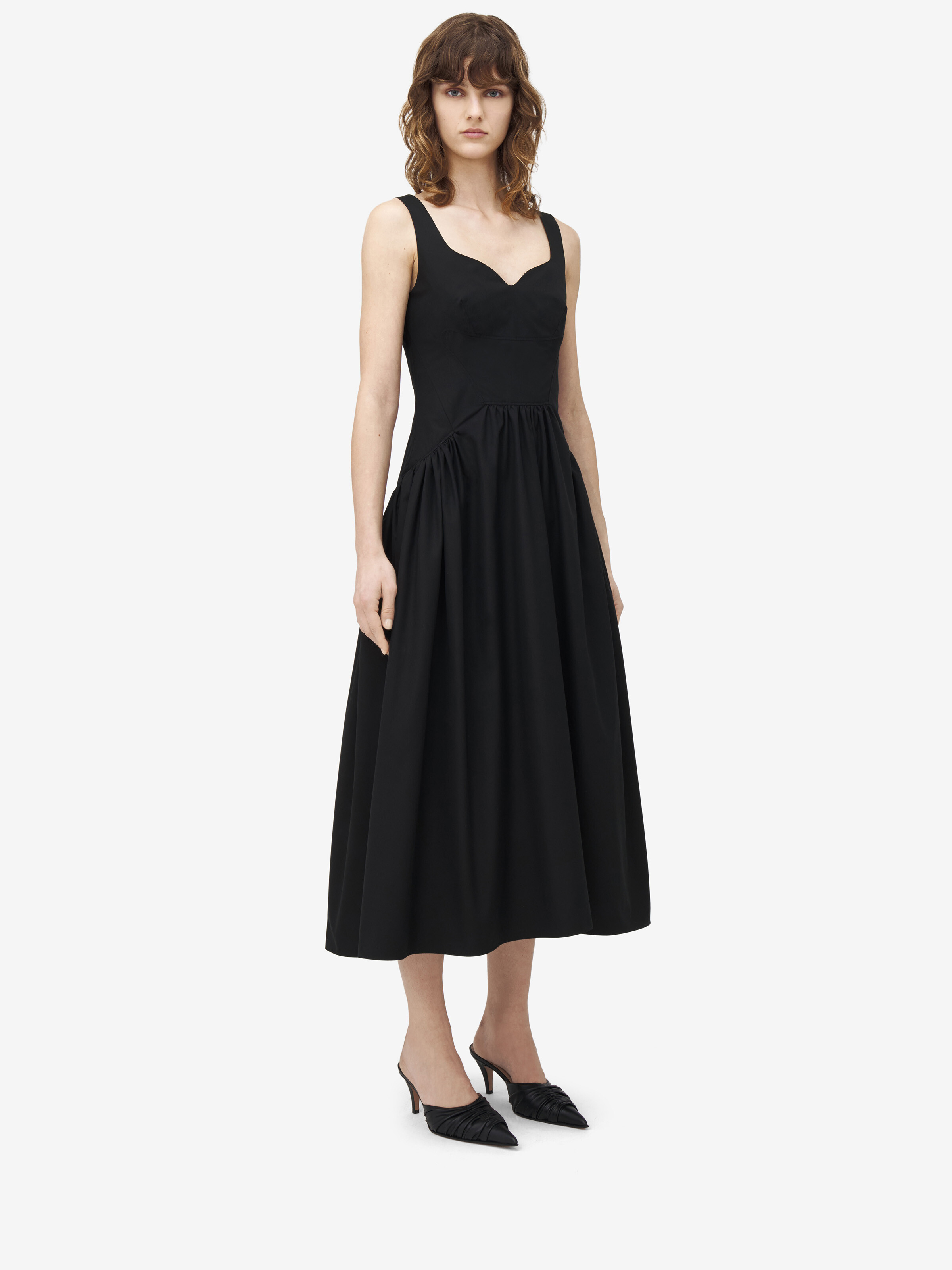 Sweetheart Neckline Midi Dress