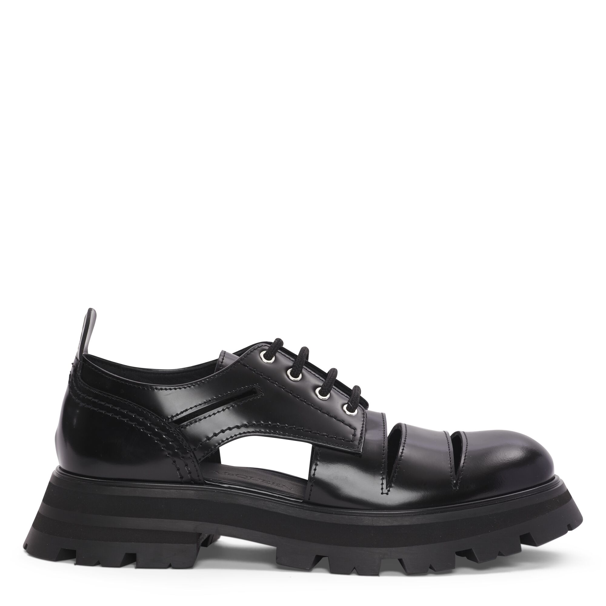Cut Out Derby Shoe für Damen in Black in 100% Calf Leather | Alexander McQueen - image 1