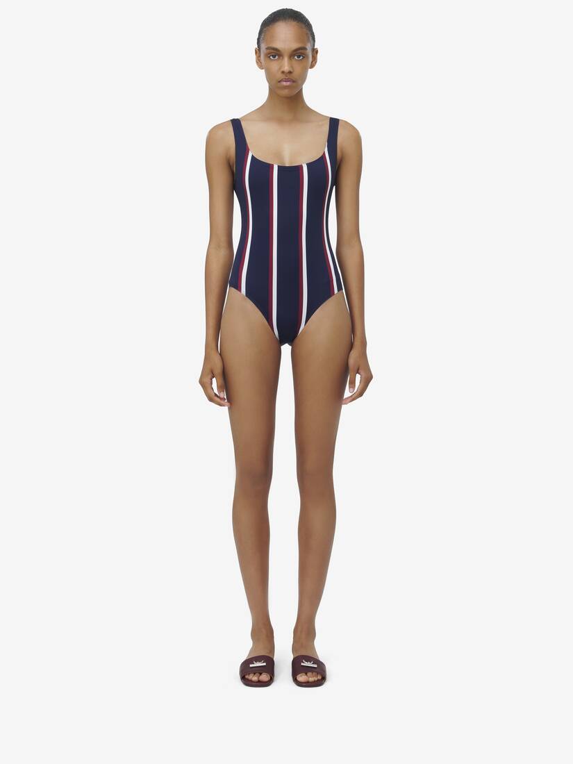 College Stripe Swimsuit