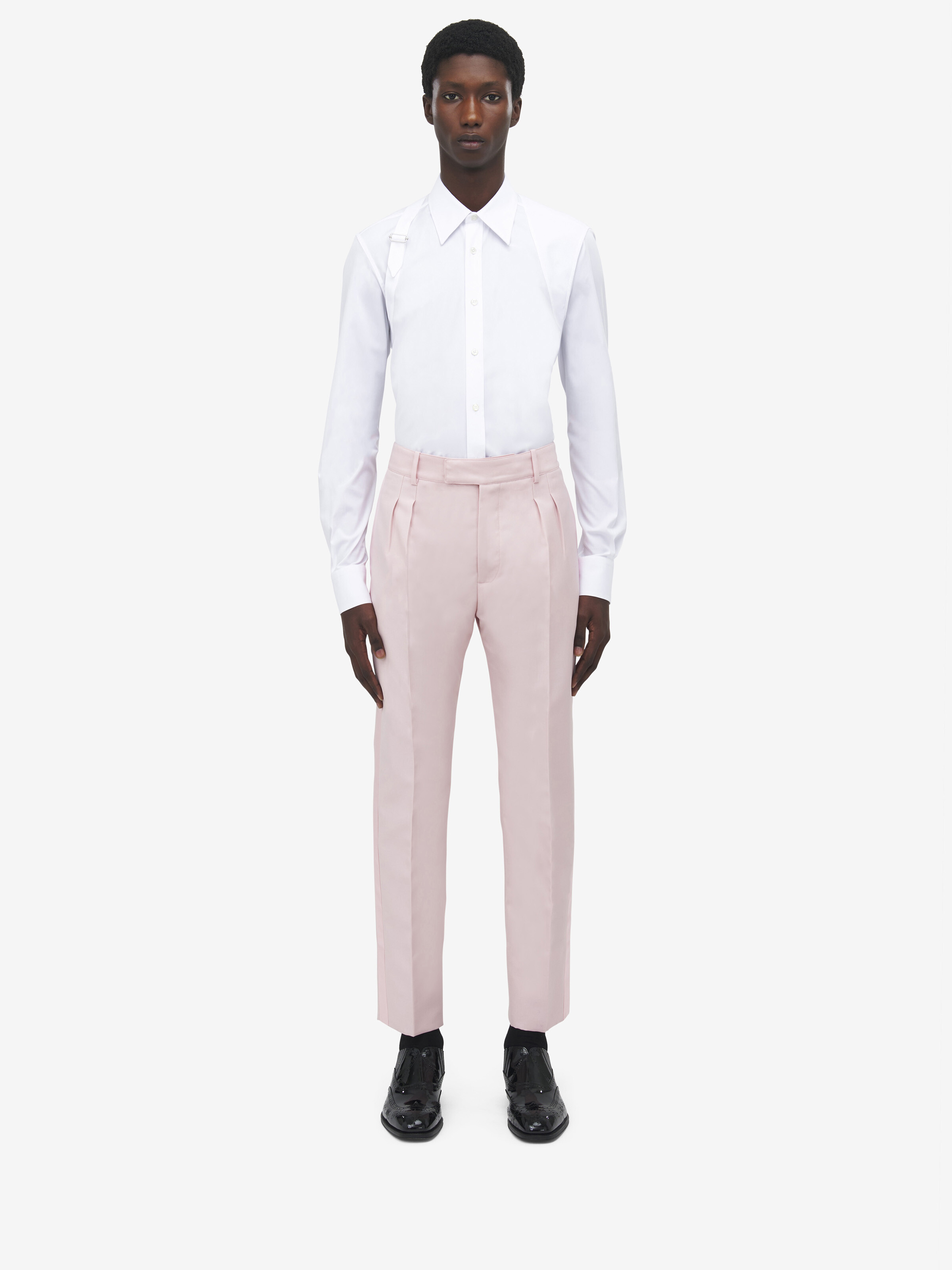 Pleat Detail Tuxedo Trousers