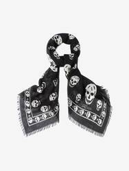 Classic Silk Blend Skull Scarf