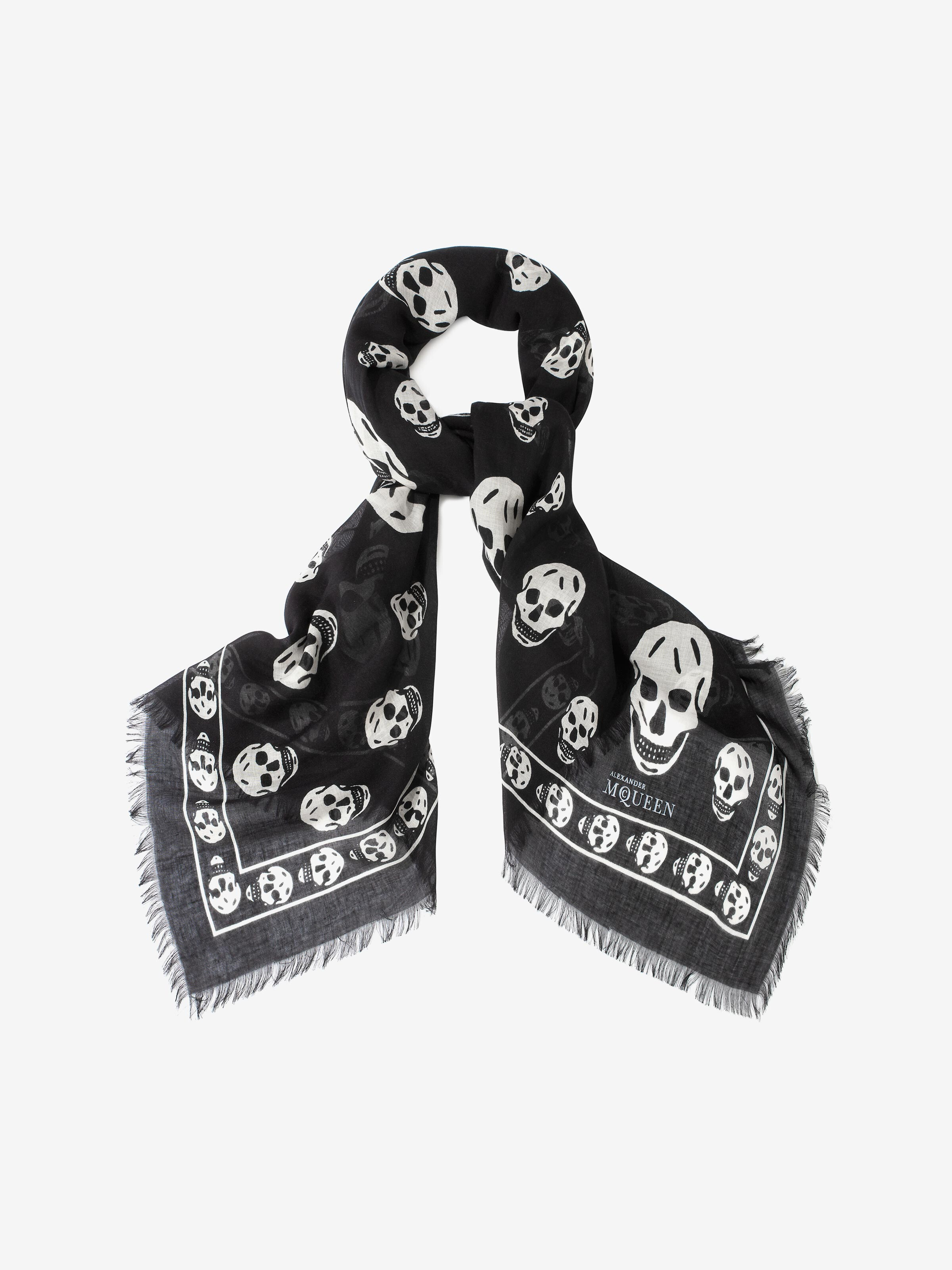 Classic Silk Blend Skull Scarf in 85% Modal, 15% Seide | Alexander McQueen - image 2