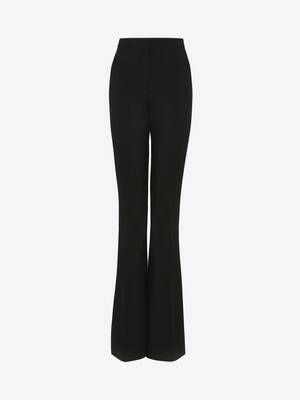 High Waisted Flared Trousers