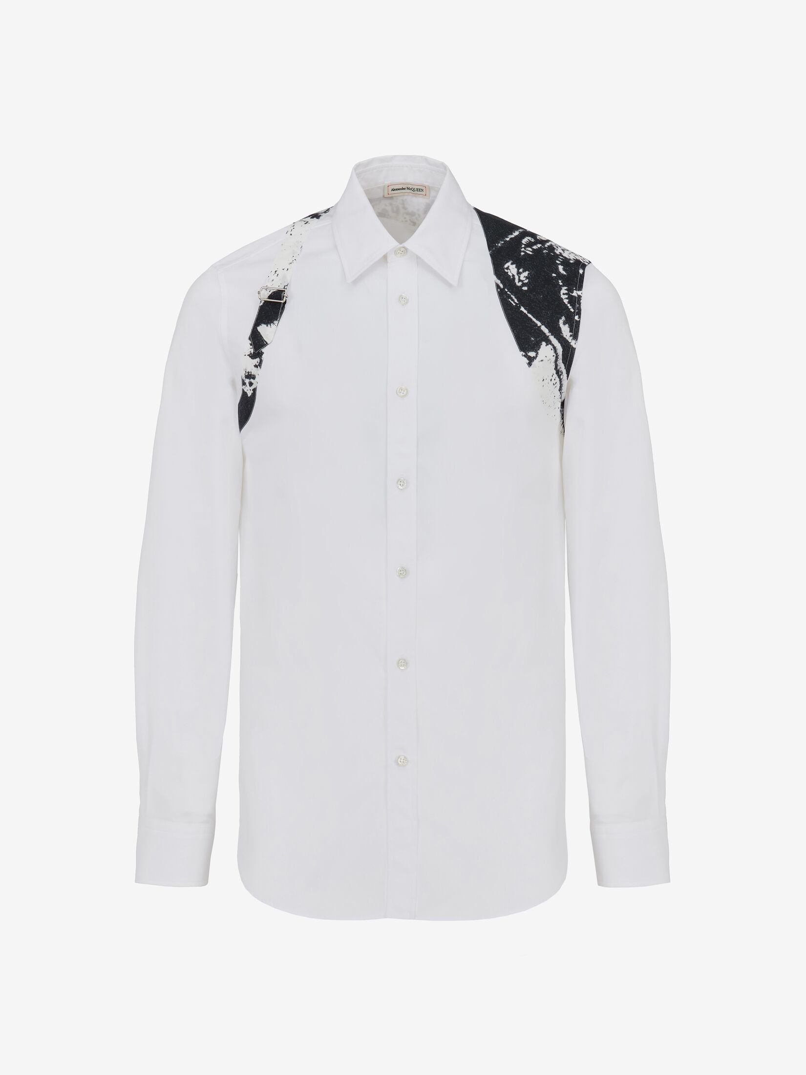 Fold Harness Shirt in Optic White | Alexander McQueen US