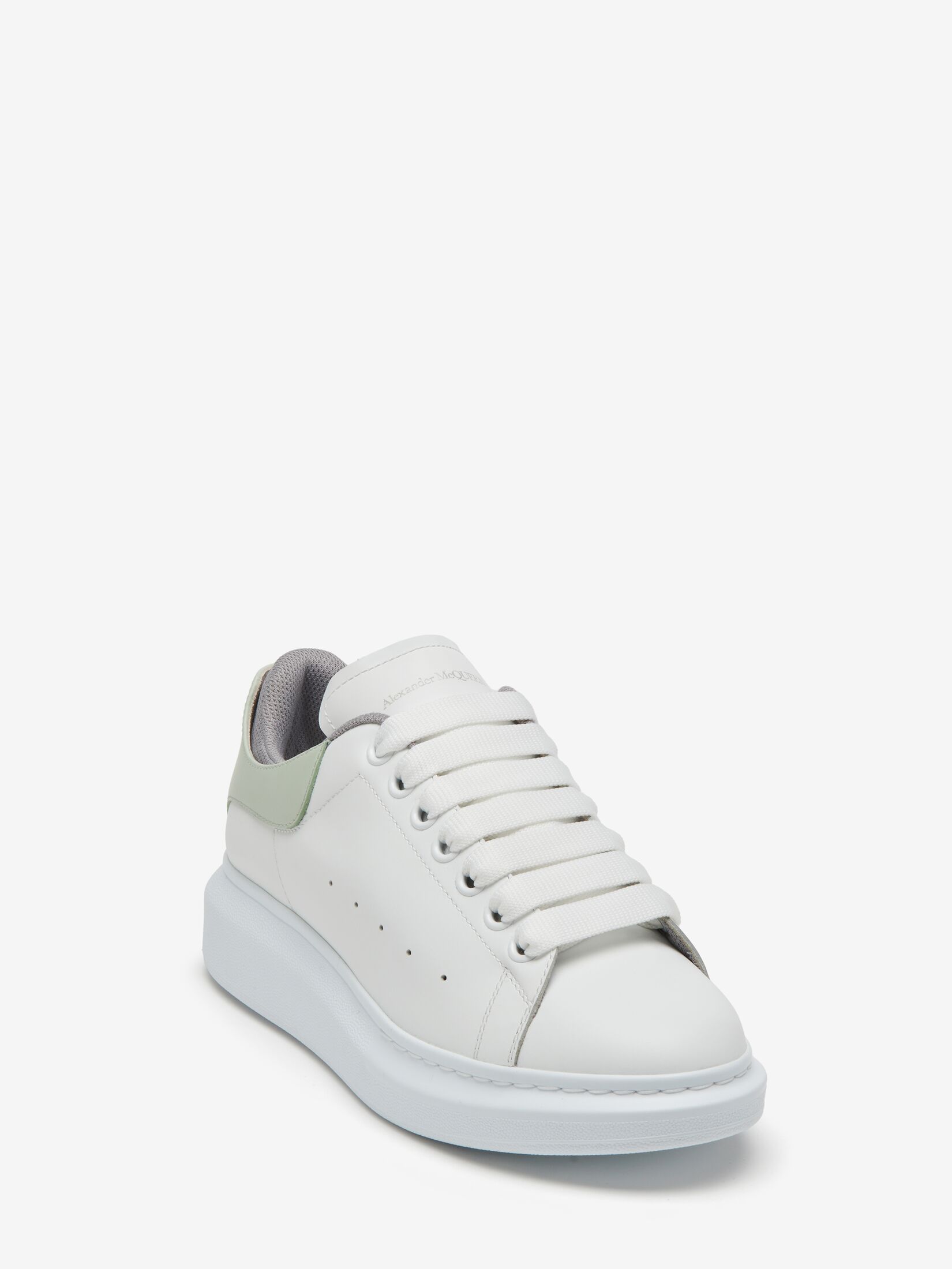 Oversized Sneaker in White/Silver | Alexander McQueen US