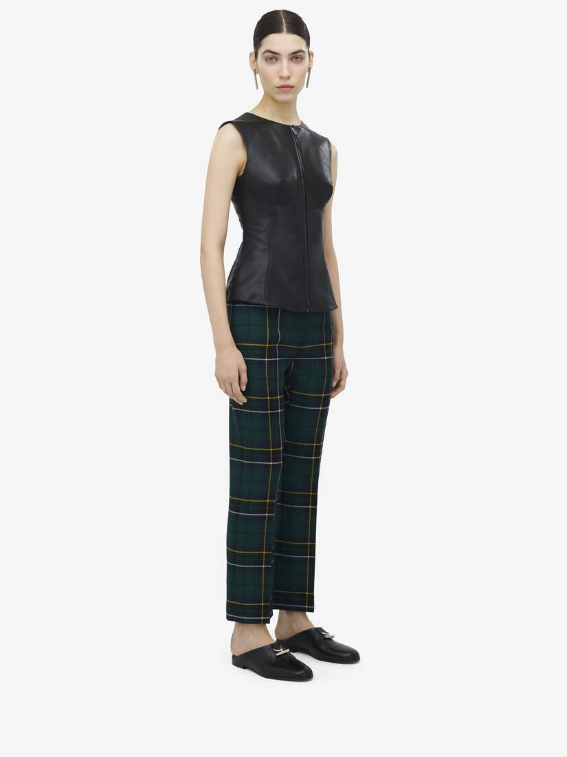 Sleeveless Leather Top