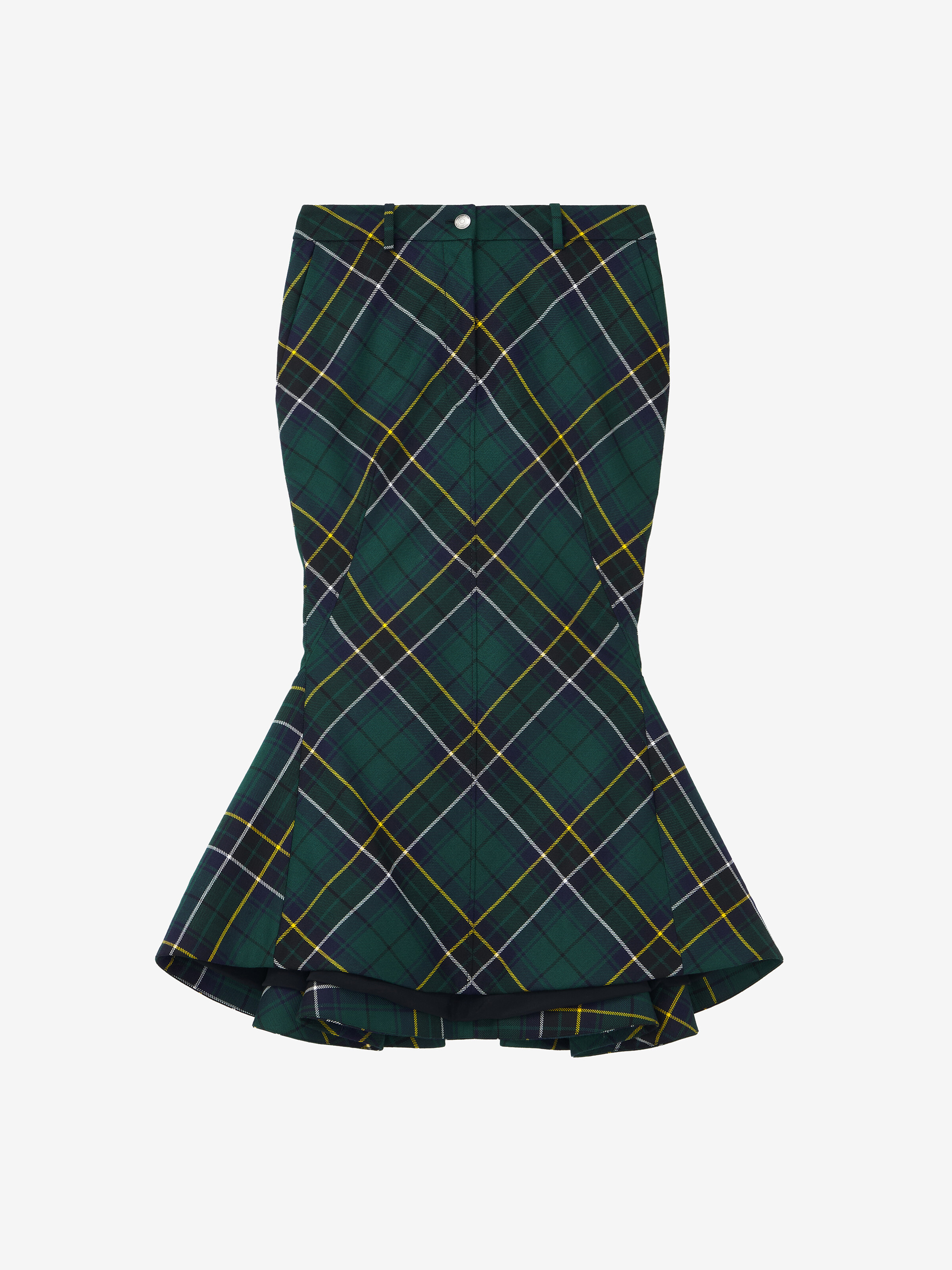 Kickback Wool Tartan Skirt