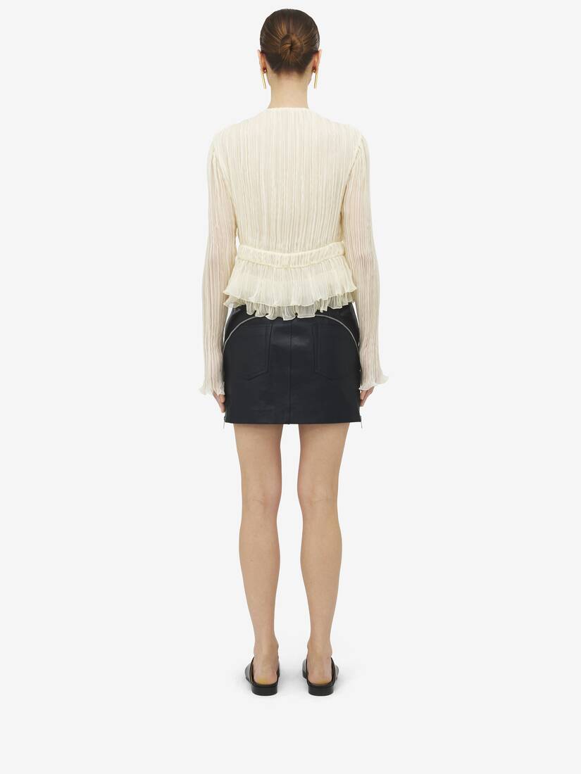 Pleated Creponne Top