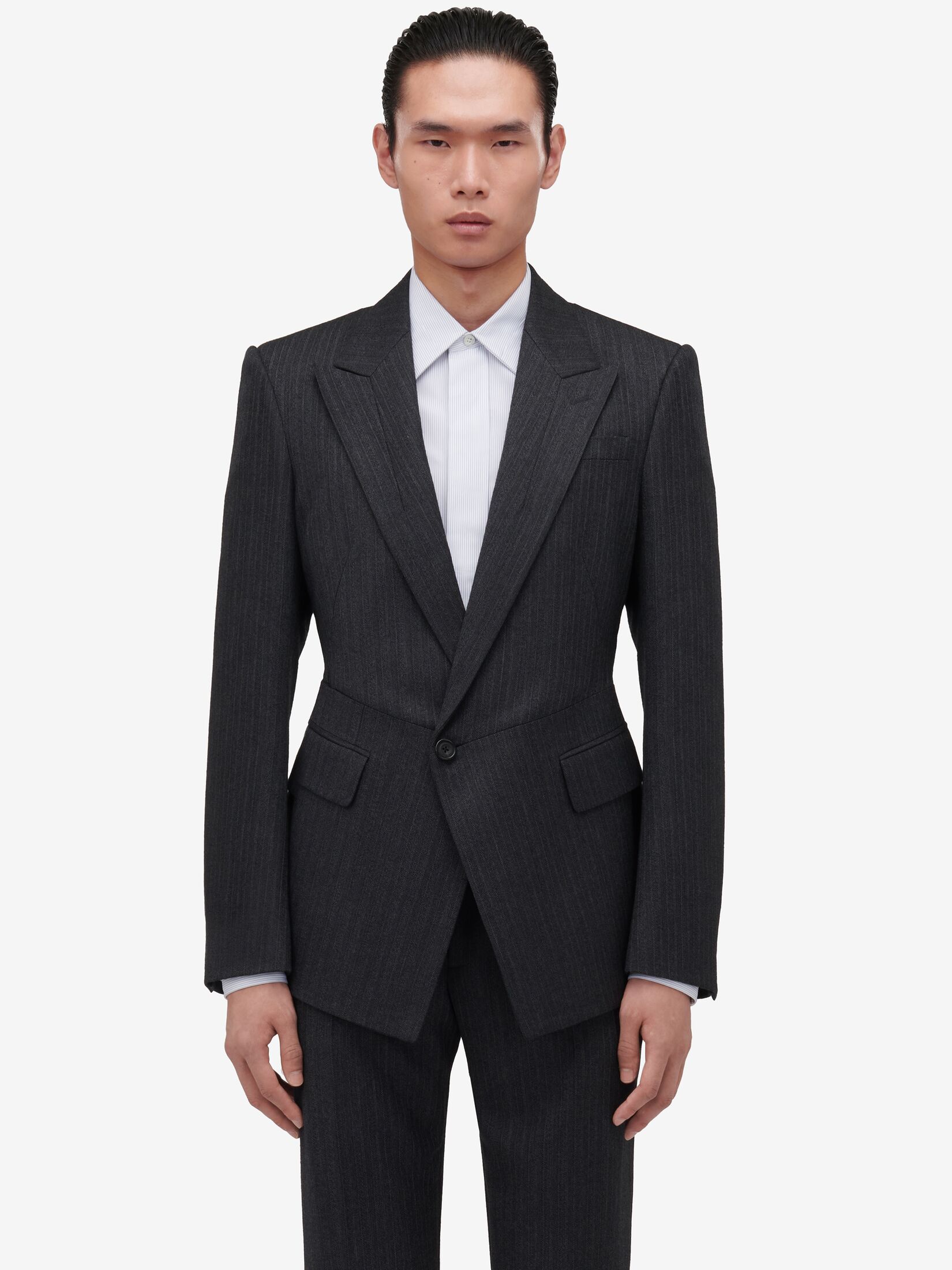 Slashed Tailored Jacket in Black | Alexander McQueen US