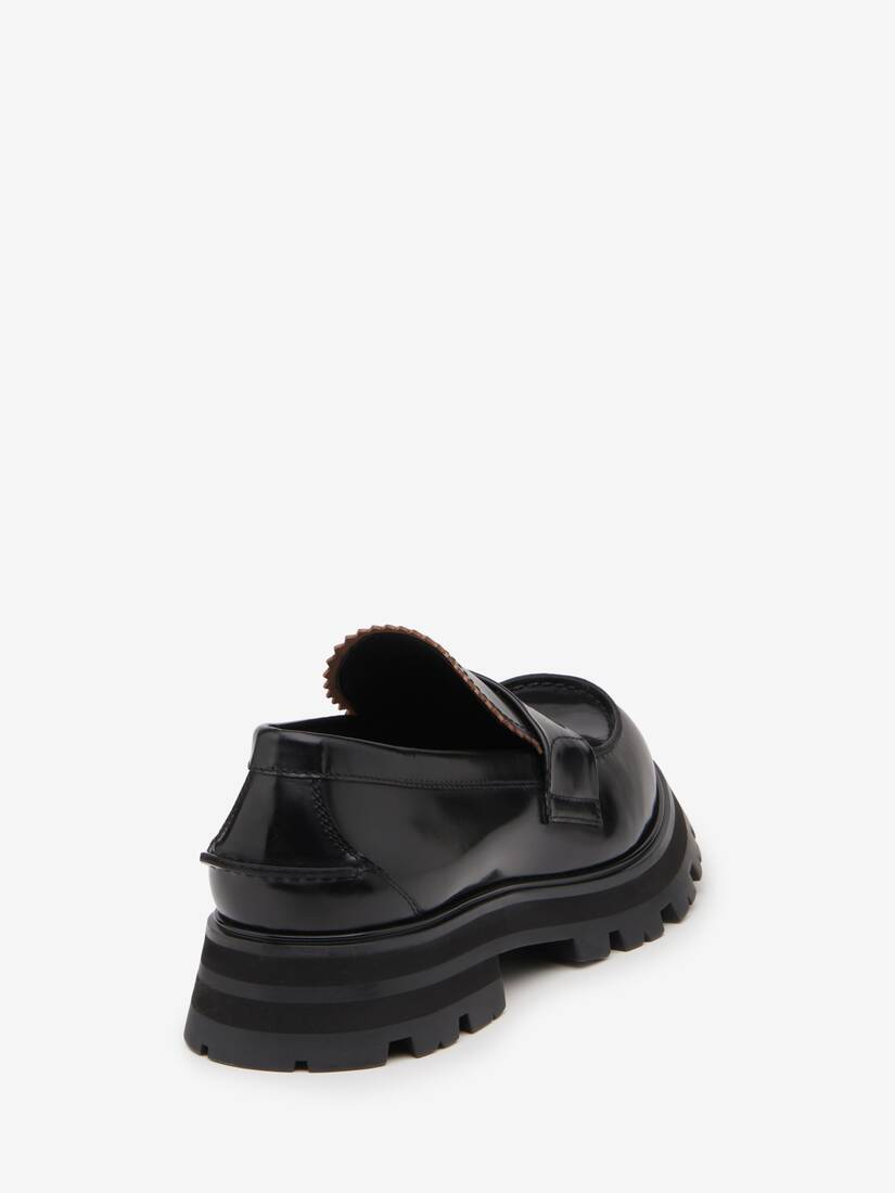 Seal Logo Loafer in Black/Silver | Alexander McQueen US