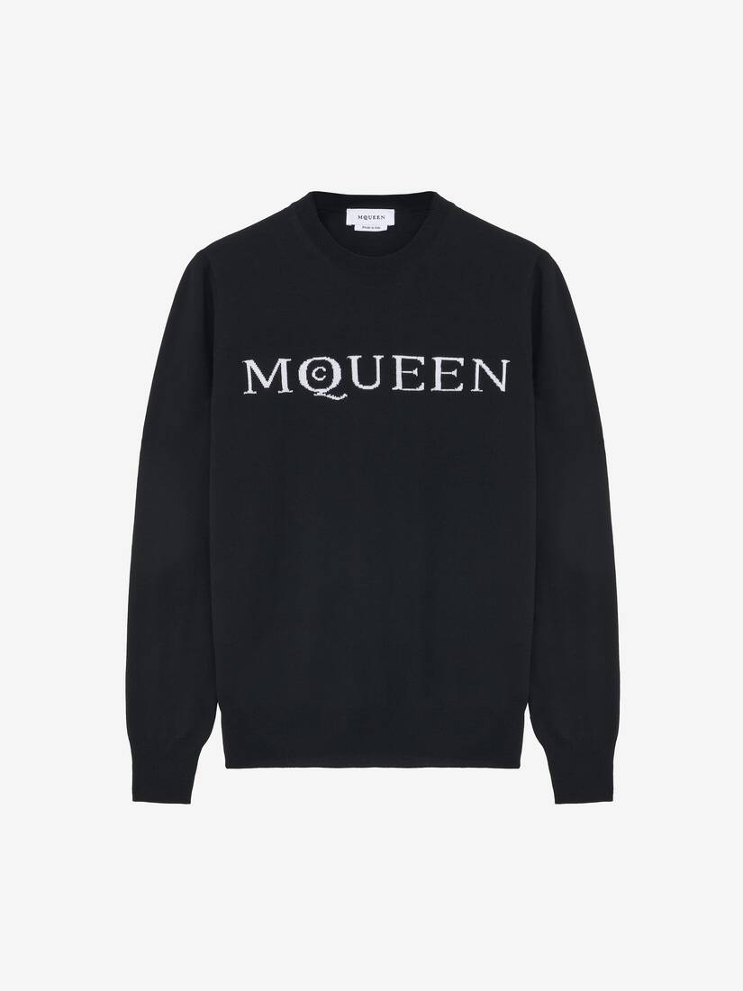 Maglione In Lana Merino Con Logo McQueen