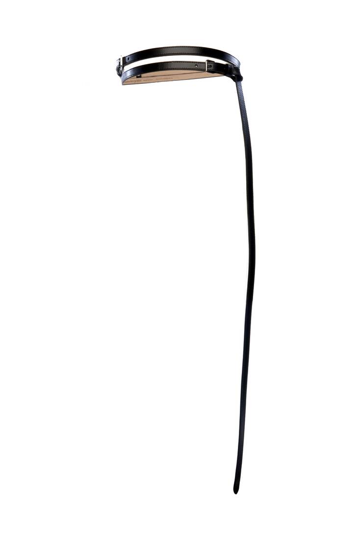 Double Buckle Long Thin Belt