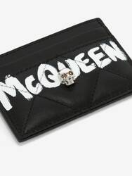 McQueen Graffiti カードホルダー | ブラック/ホワイト | Alexander McQueen JP