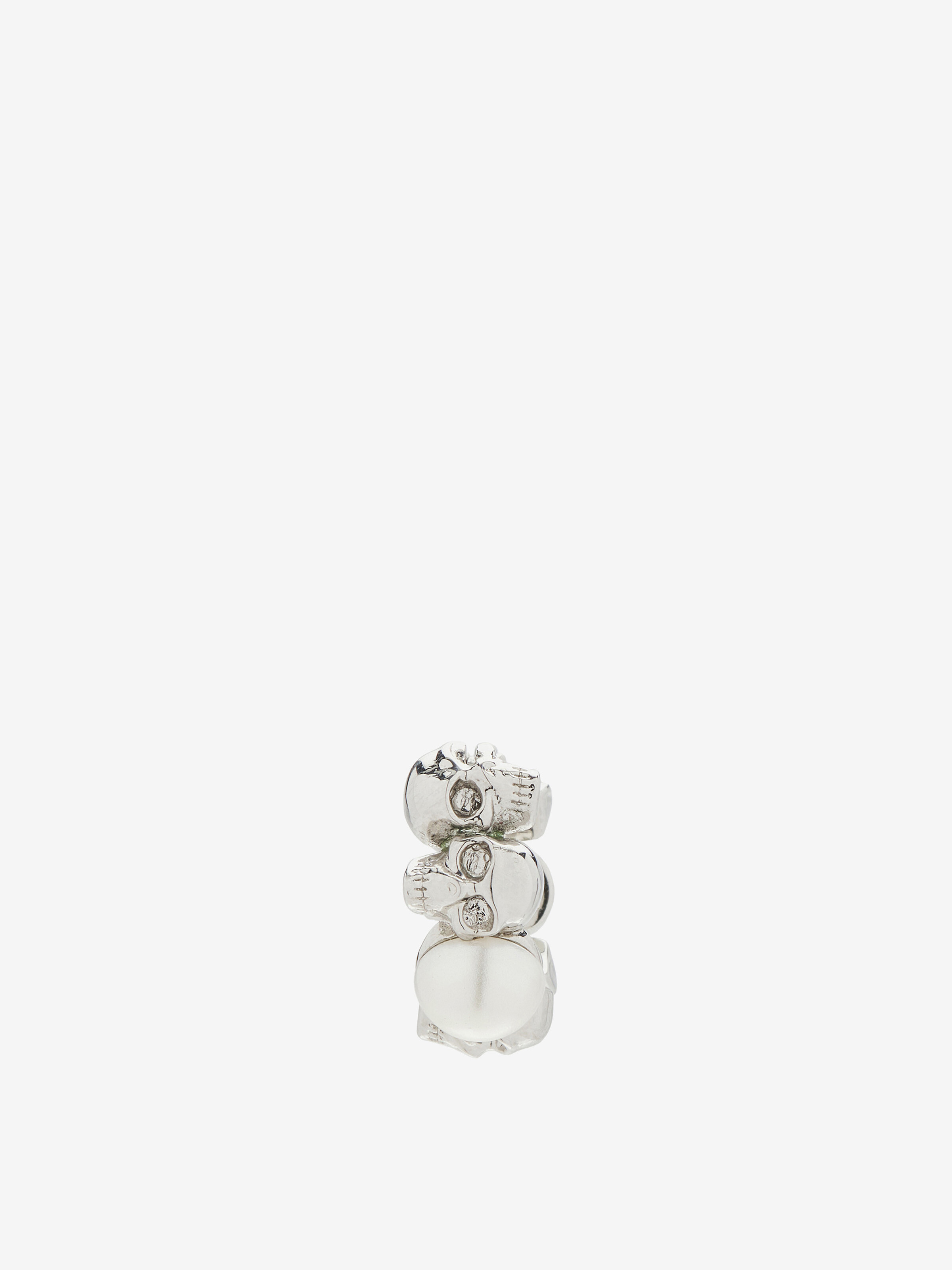Orecchino Skull con perla