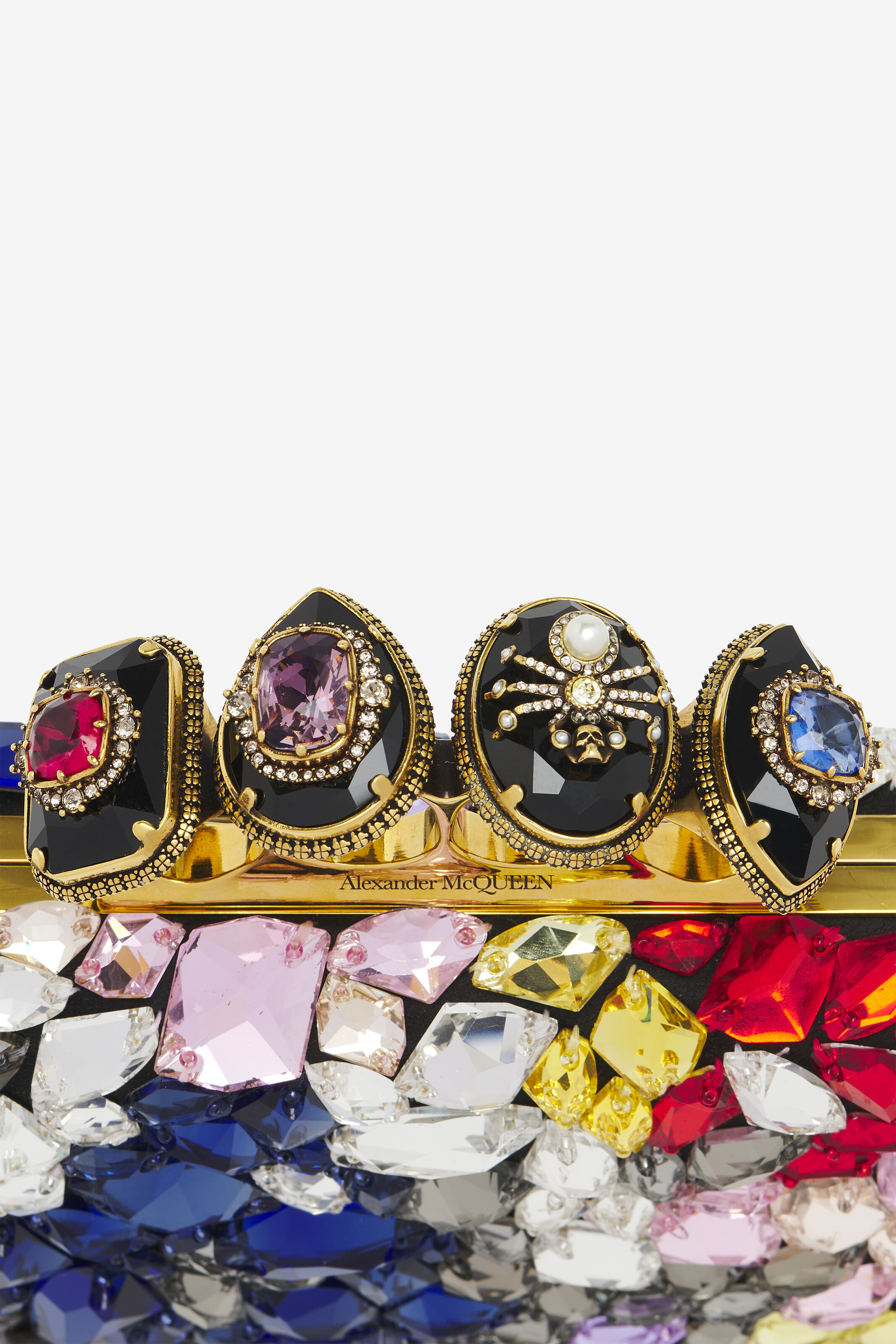 Jewelled Spider Knuckle Clutch