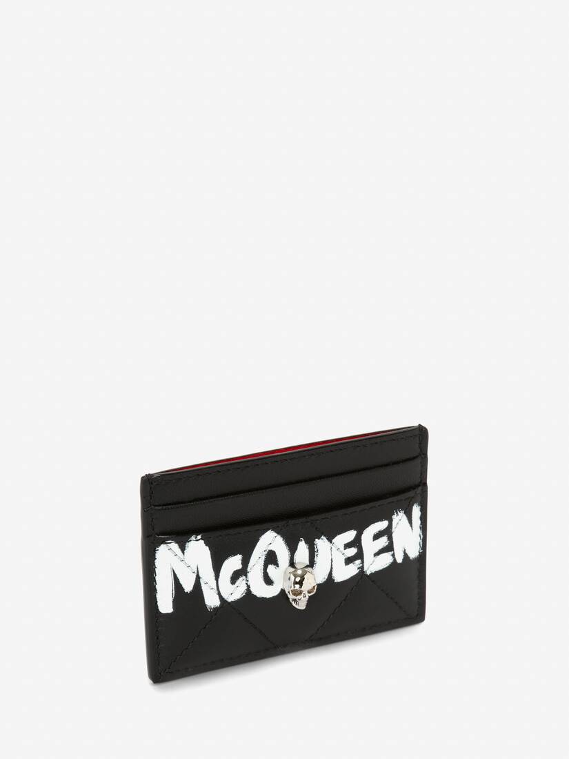McQueen Graffiti カードホルダー ブラック/ホワイト Alexander McQueen JP