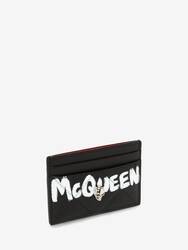 McQueen Graffiti カードホルダー | ブラック/ホワイト | Alexander McQueen JP