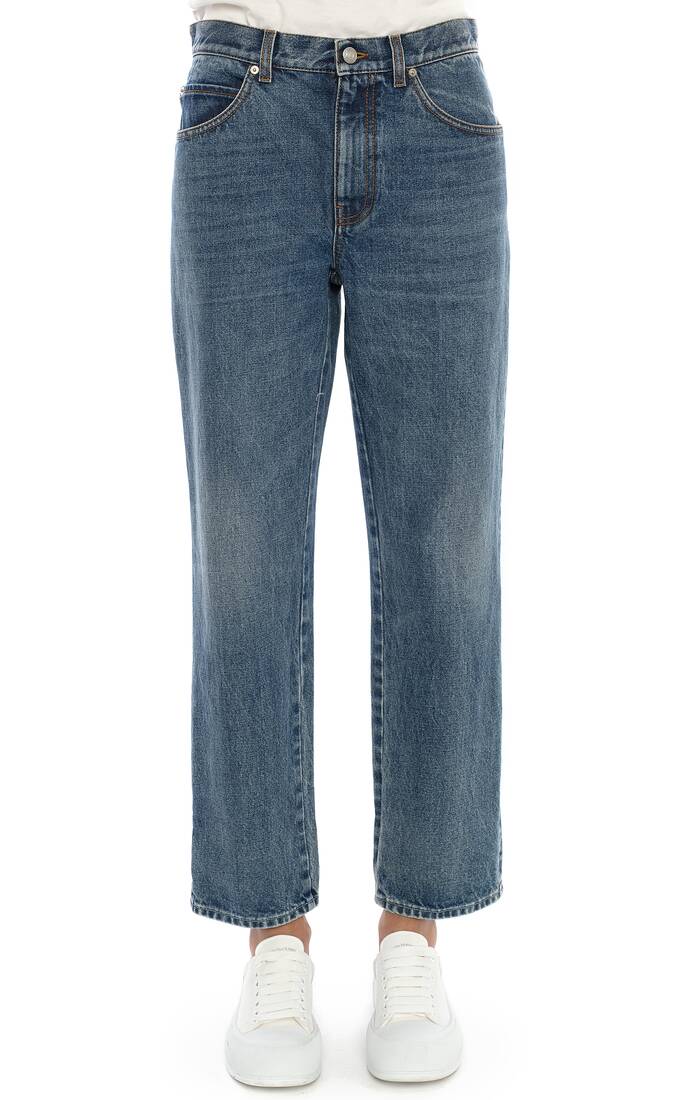 Boyfriend Denim Trouser in Indigo | Alexander McQueen US