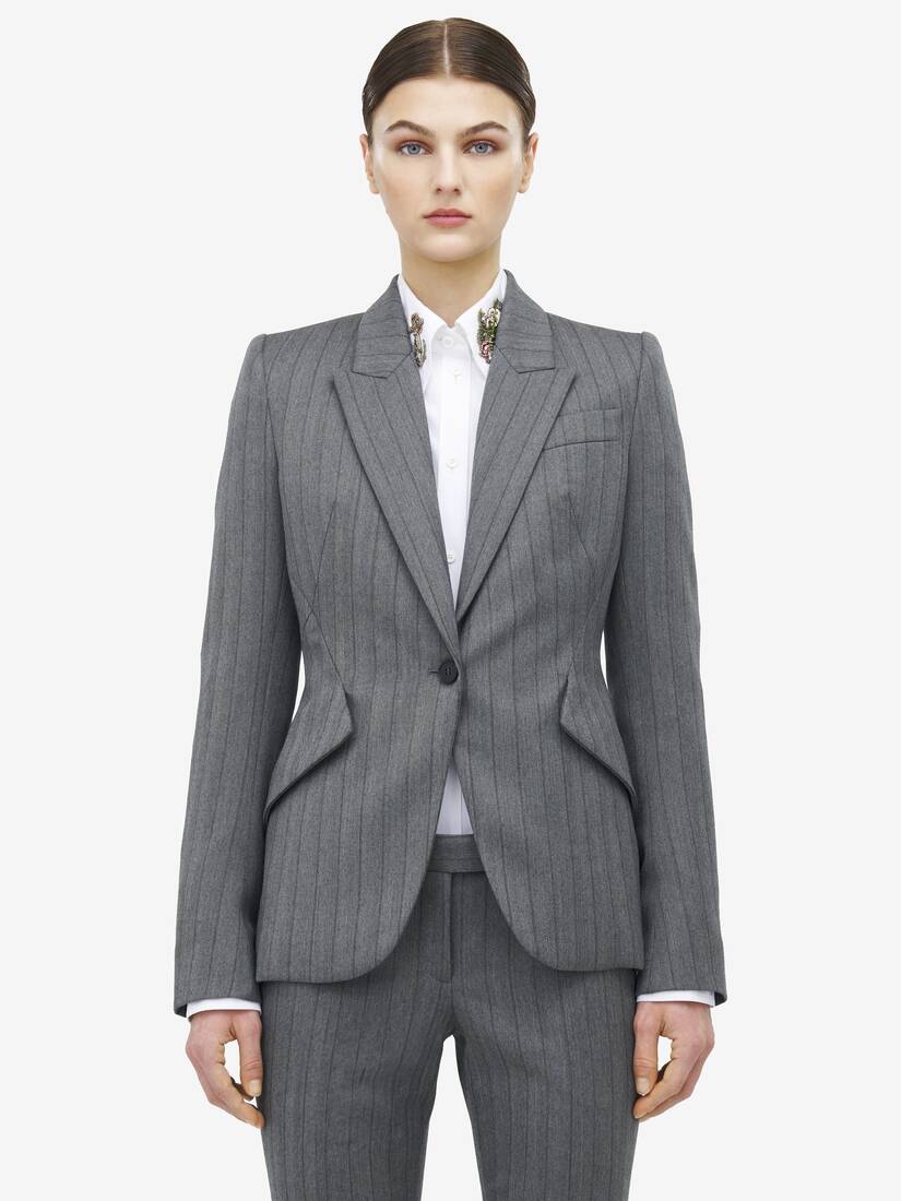 Herringbone Single-breasted Jacket