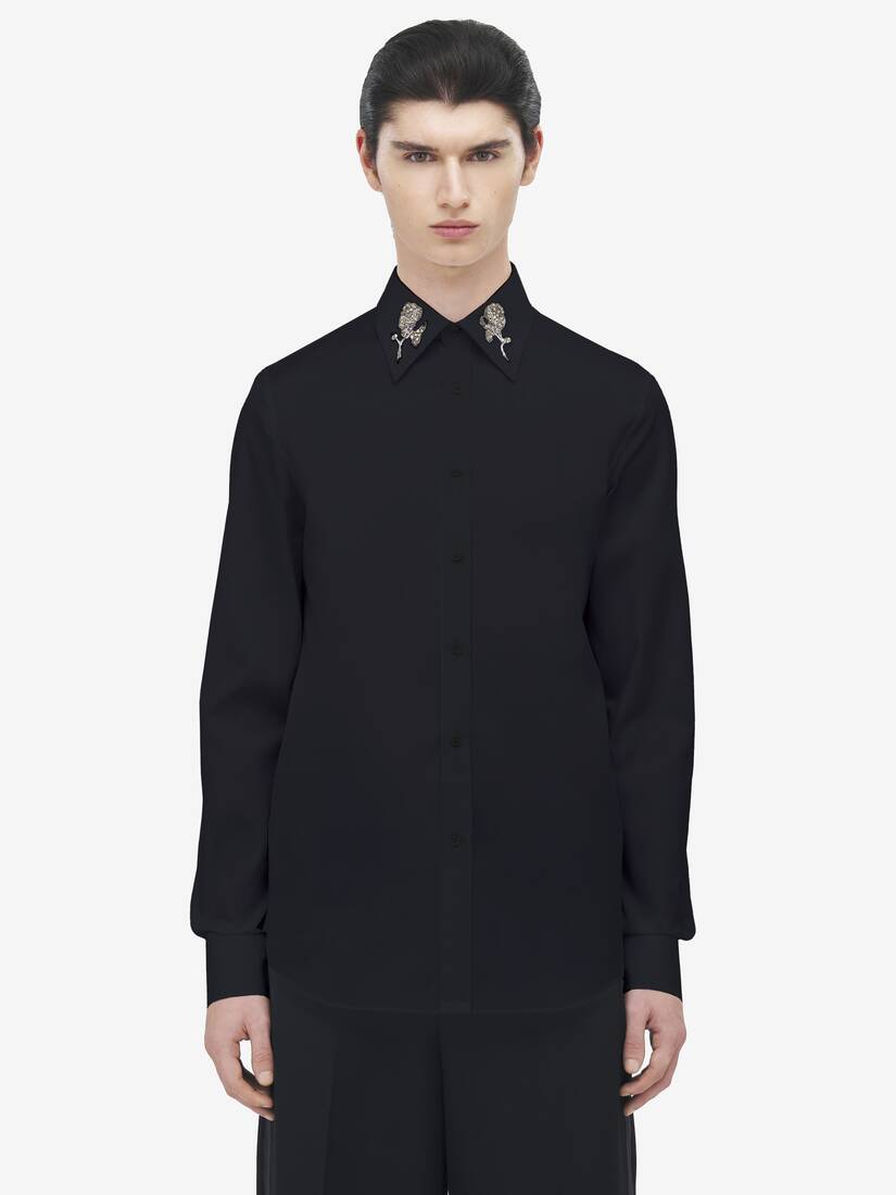 Sailor Tattoo Rose Embroidery Shirt | Alexander McQueen - image 6