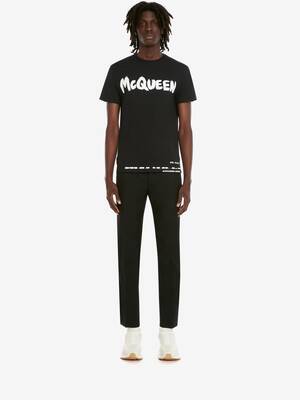 Men's McQueen Graffiti T-shirt in Black