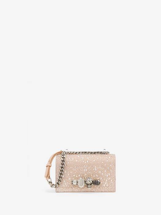 ショルダーバッグ・ポシェット alexander mcqueen 'Jewelled Satchel' mini crossbody bag MCQUEEN Jewelled Satchel mini embellished croc-effect