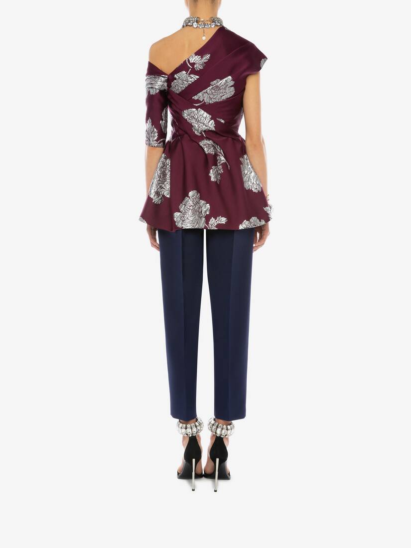 Light Wool Silk Peg Trouser