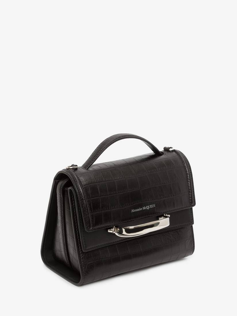 Alexander McQueen The Short Story Forest Green Croc Print Leather